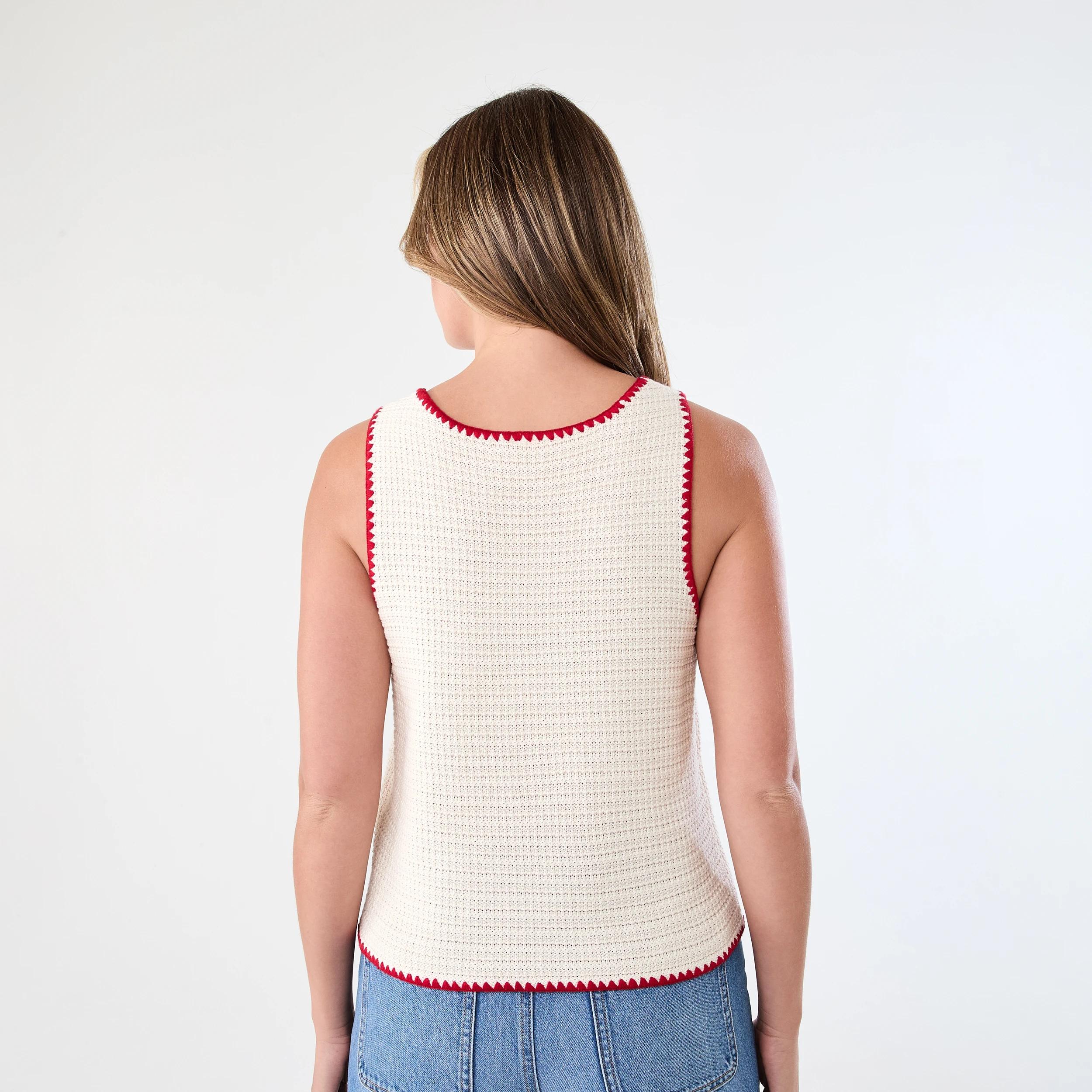 3 Stitch Edge Crochet Tank Ecru, 3 of 6