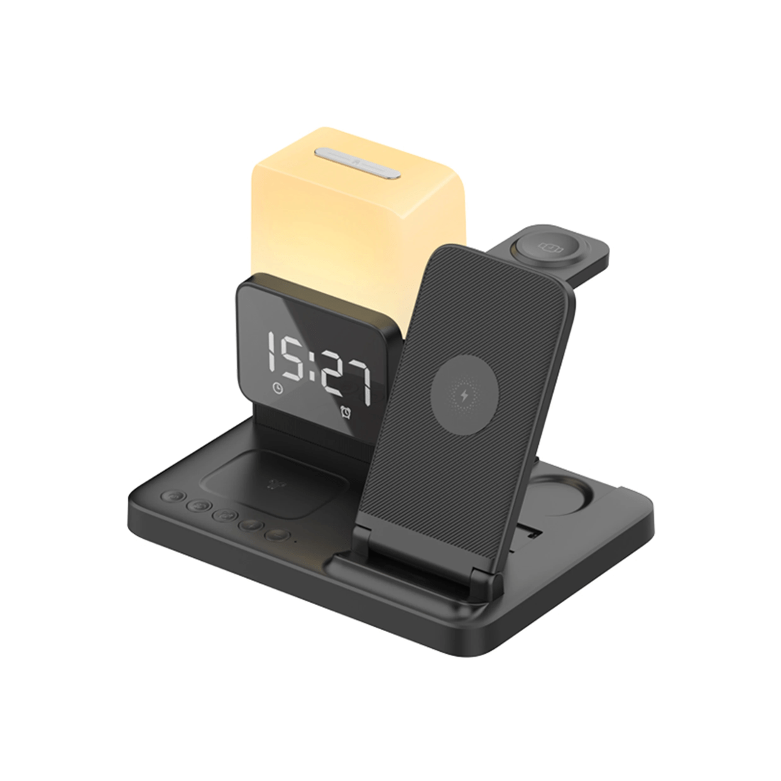 1 TODO Wireless Phone Charger Alarm Clock LED Lamp 15W Fast Charge Earphone Watch Charge, 1 of 6