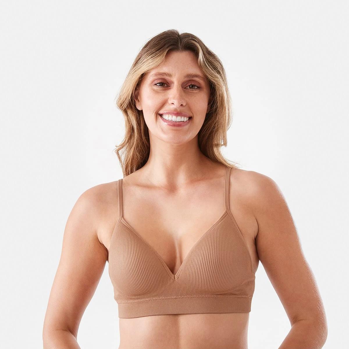 1 Seamfree Rib T-shirt Bra SOFT CLAY, 1 of 6
