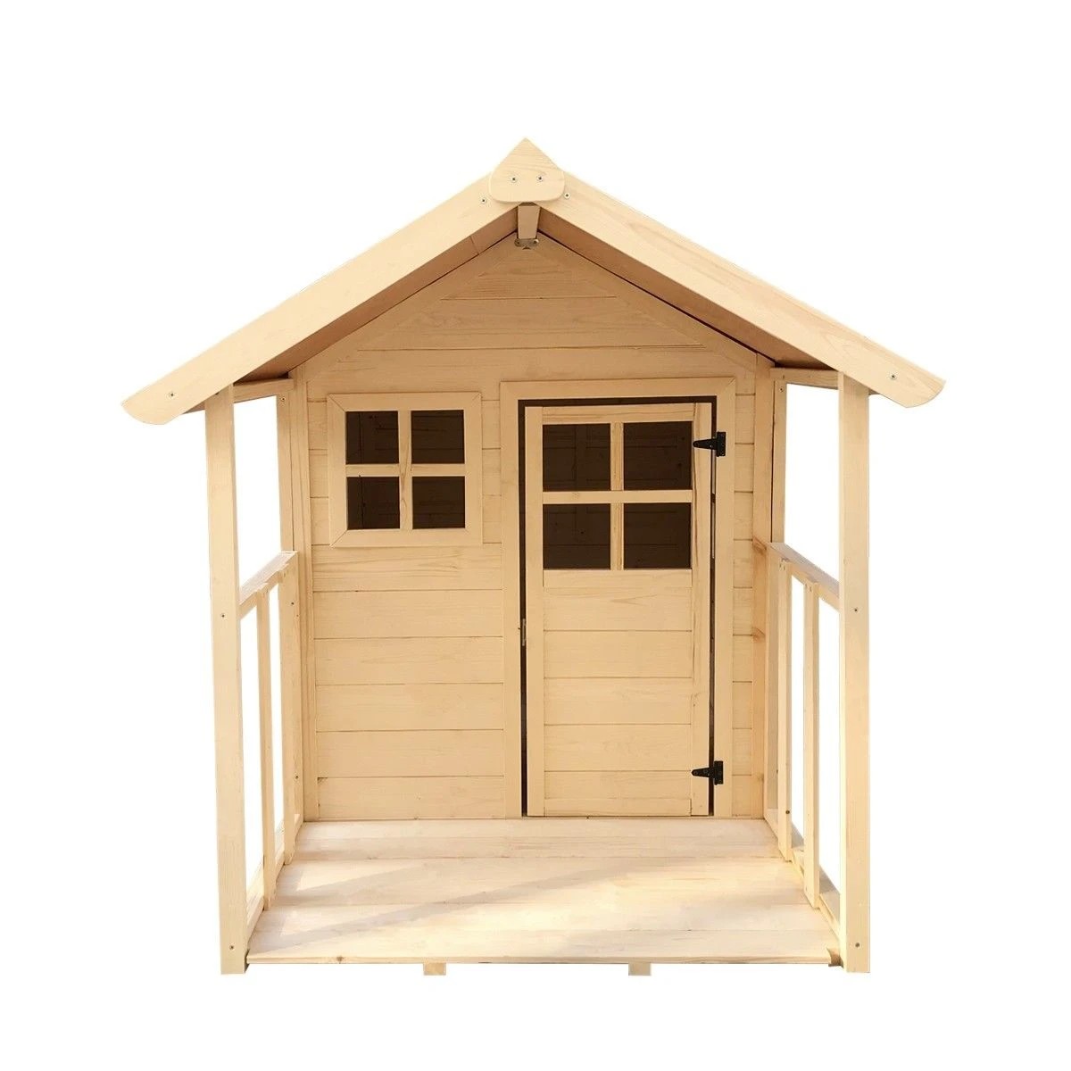 3 AUSWAY Wooden Cubby House for Kids Outdoor Playhouse, 3 of 9