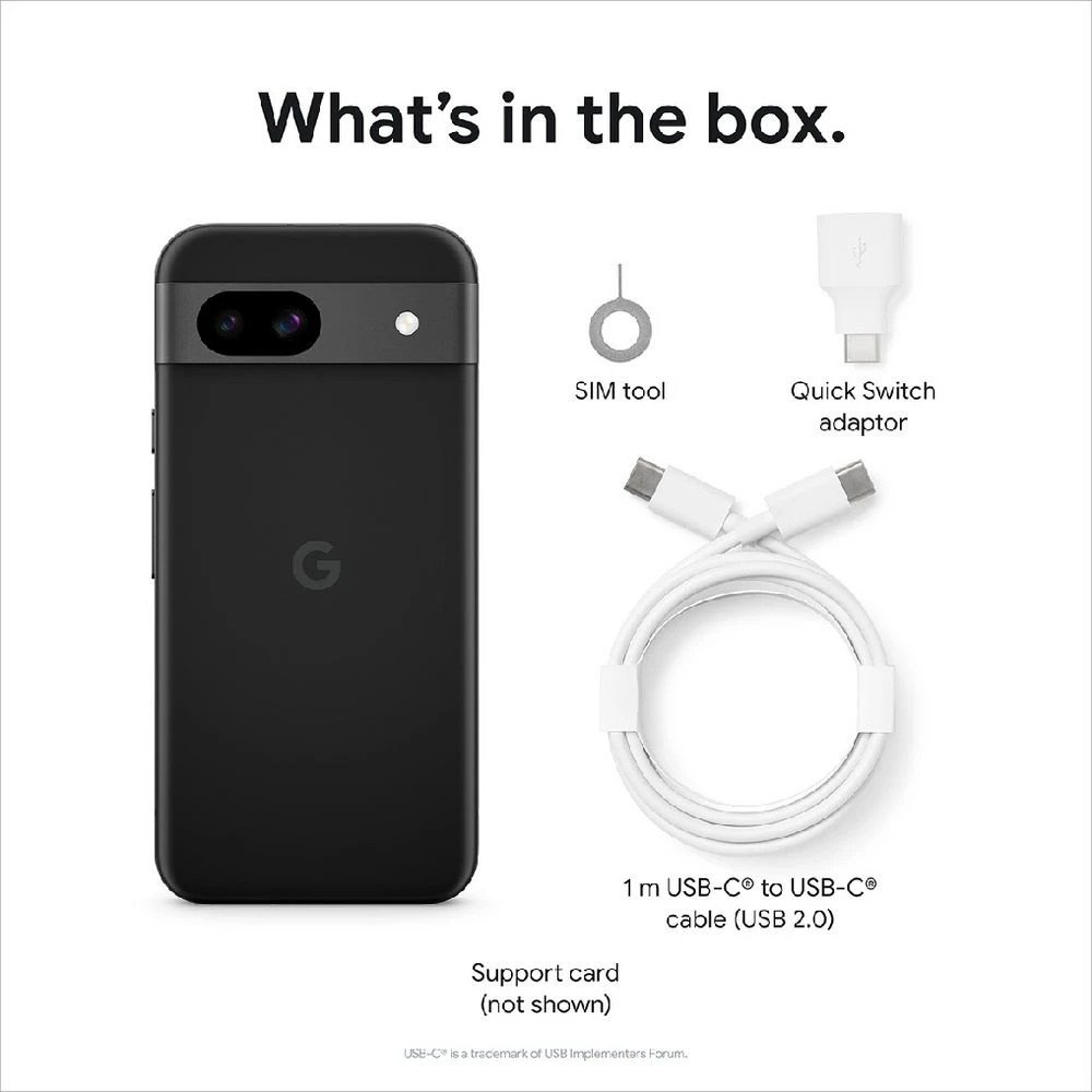 9 Google Pixel 8a 5G Unlocked Smartphone 128GB Obsidian, 9 of 10