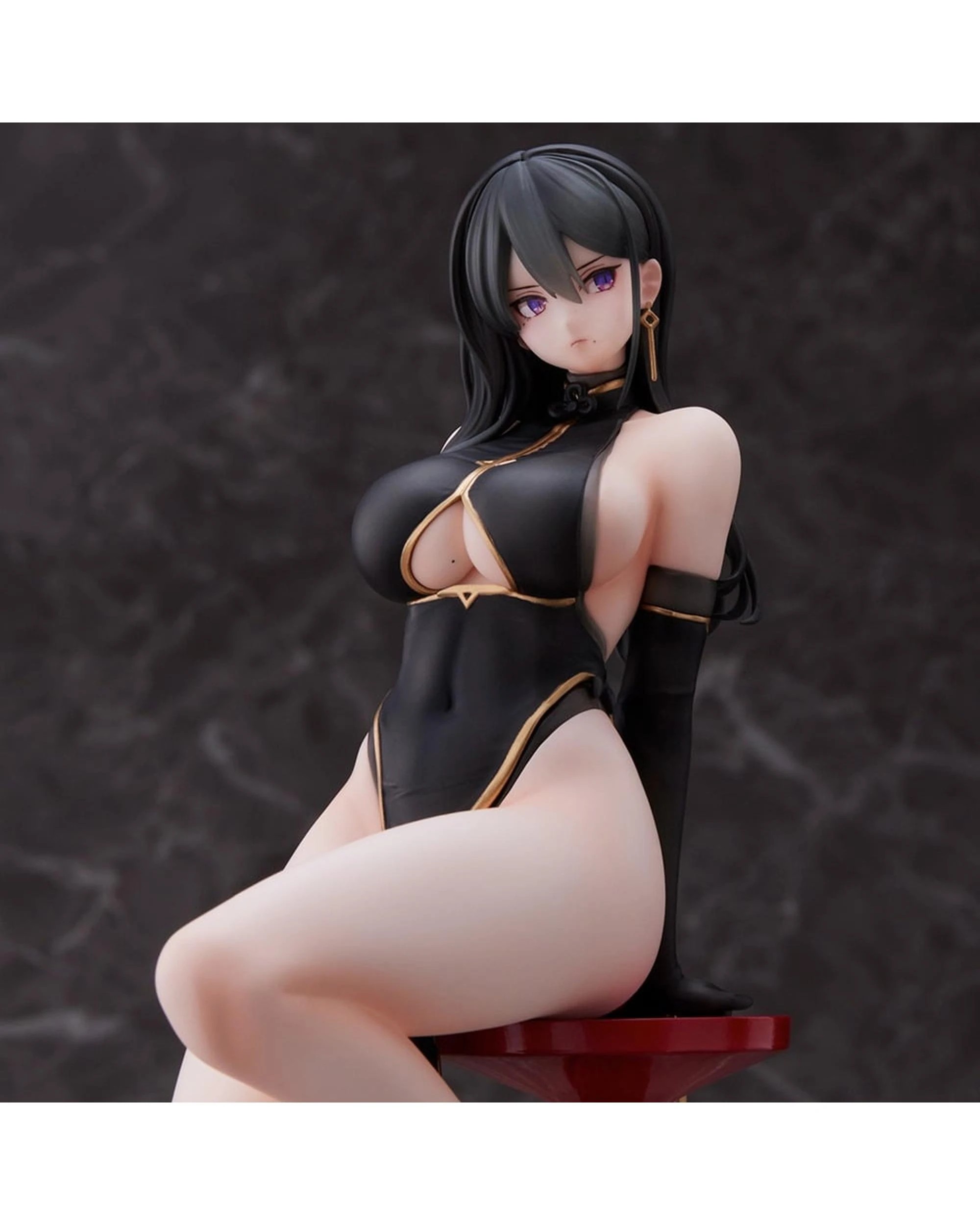 6 Hayabusa Illustration Black China Dress-Chan Figure, 6 of 10