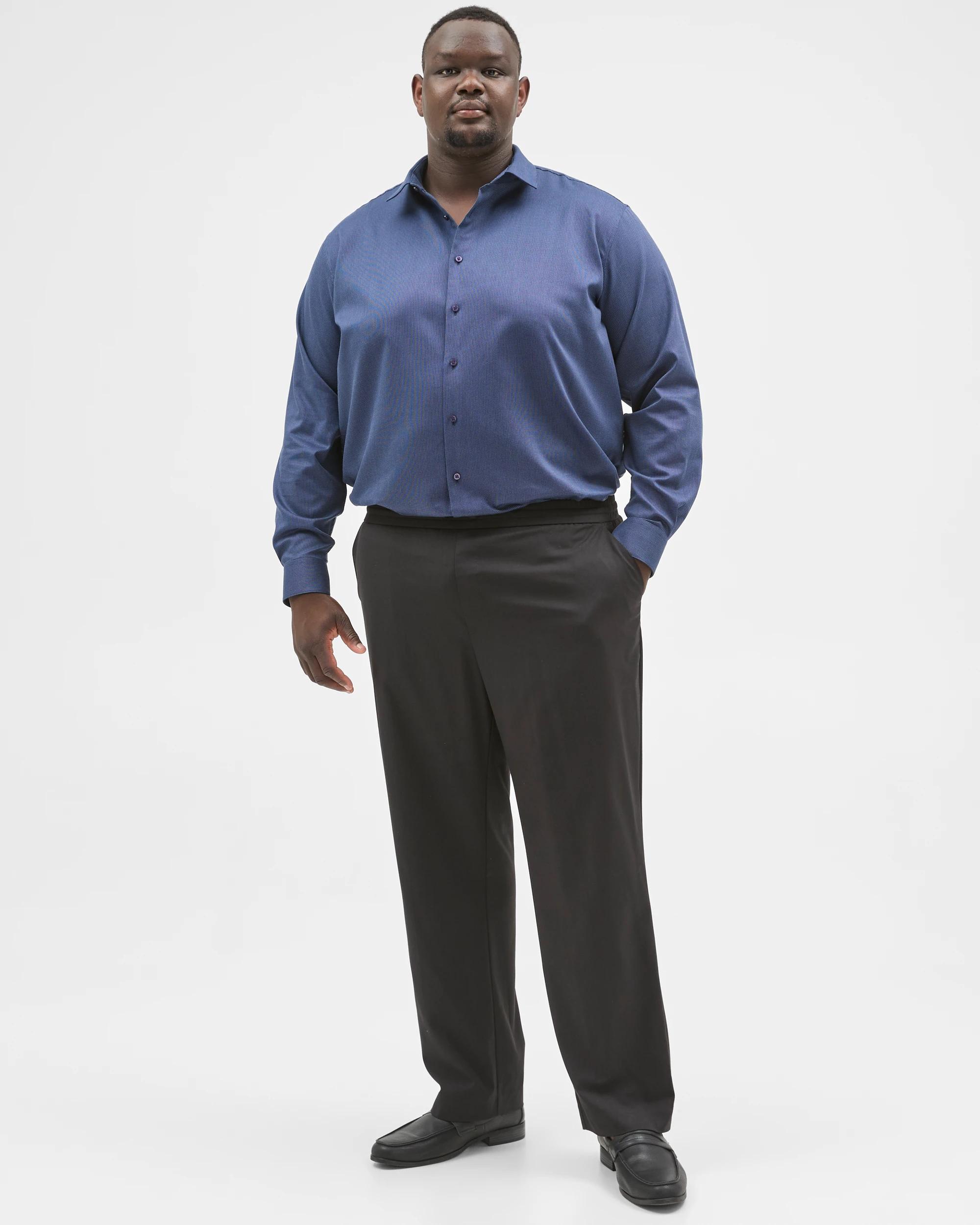 Target Man Plus Plus Size Australian Cotton Micro Dobby Business Shirt ...