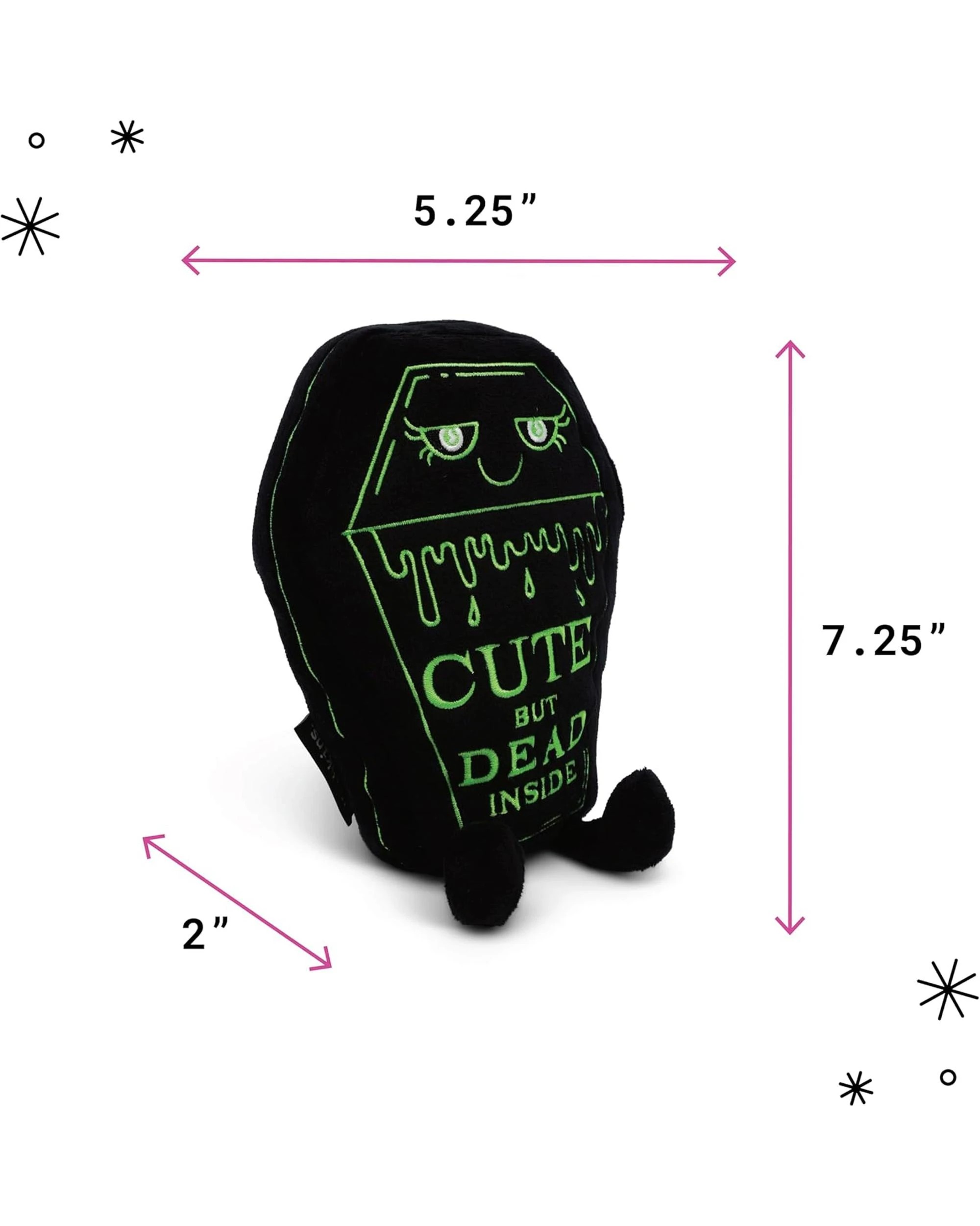 3 Punchkins Cute But Dead Inside Coffin Plush, 3 of 5