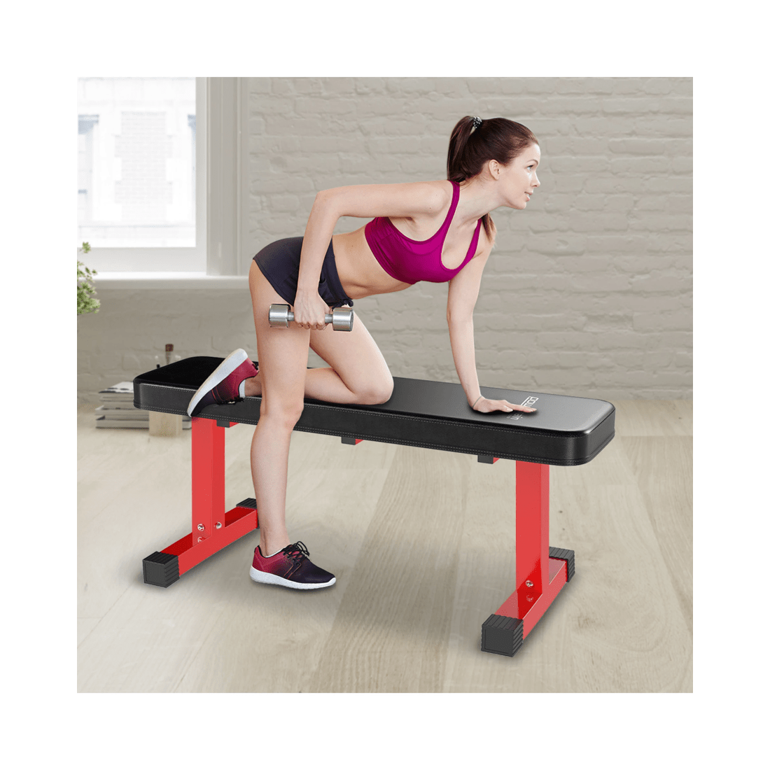 7 Powertrain Home Gym Flat Exercise Bench Press Fitness Equipment, 7 of 10