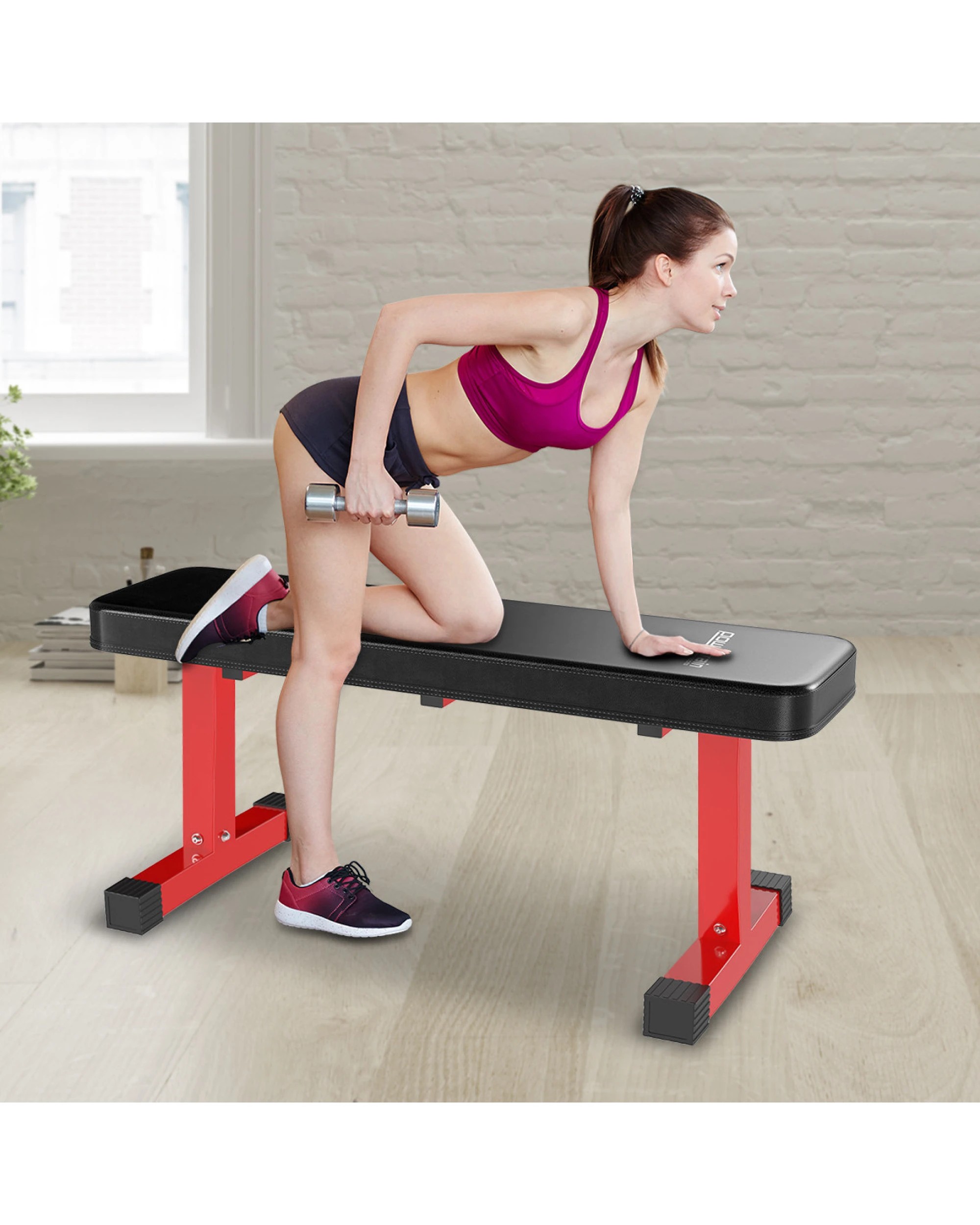 7 Powertrain Home Gym Flat Exercise Bench Press Fitness Equipment, 7 of 10