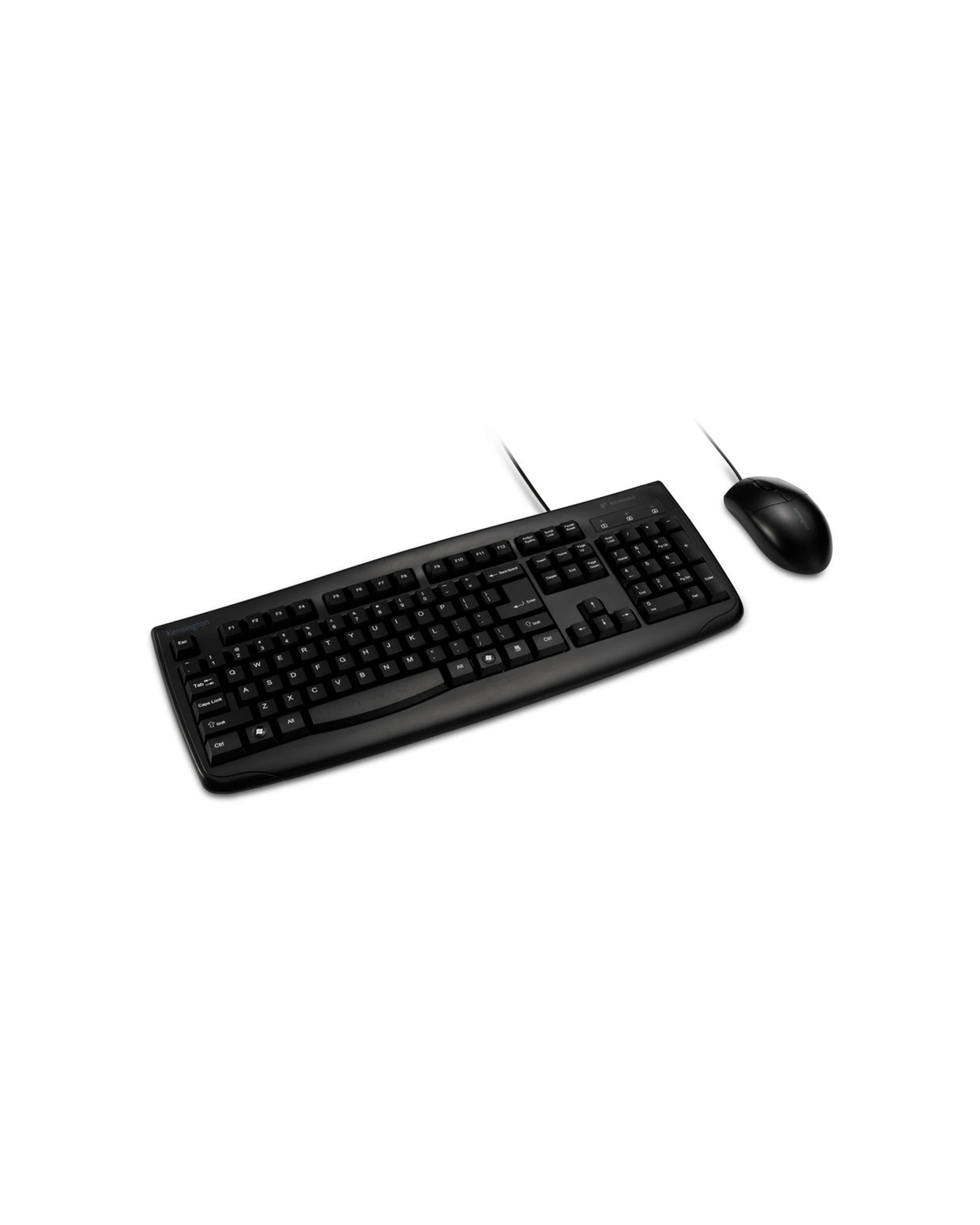 1 Kensington Pro Fit Washable Wired Keyboard & Mouse Set For Desktop - Black, 1 of 7