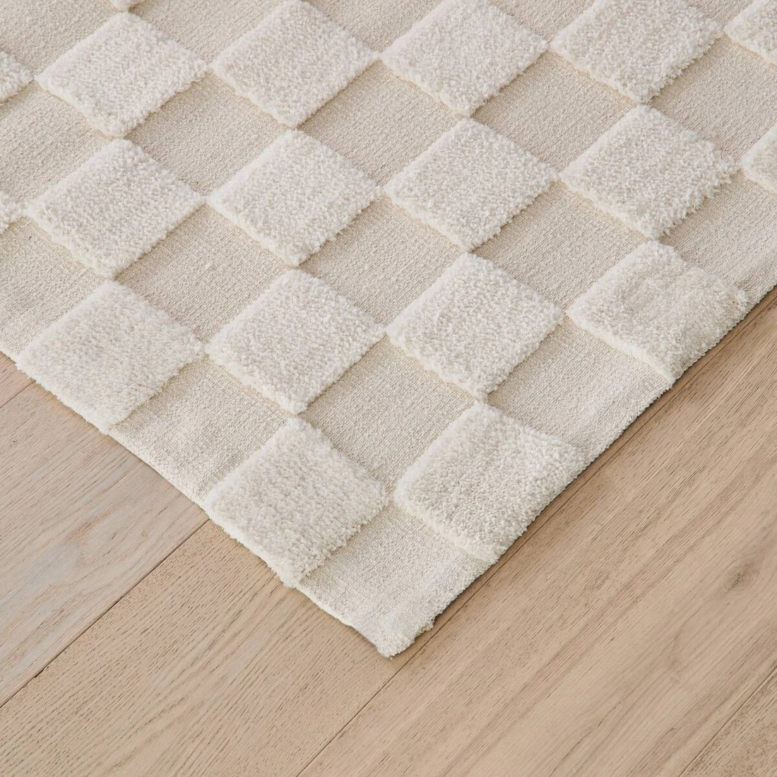 2 Check Rug - Natural, Medium - 180cm x 133cm, 2 of 8