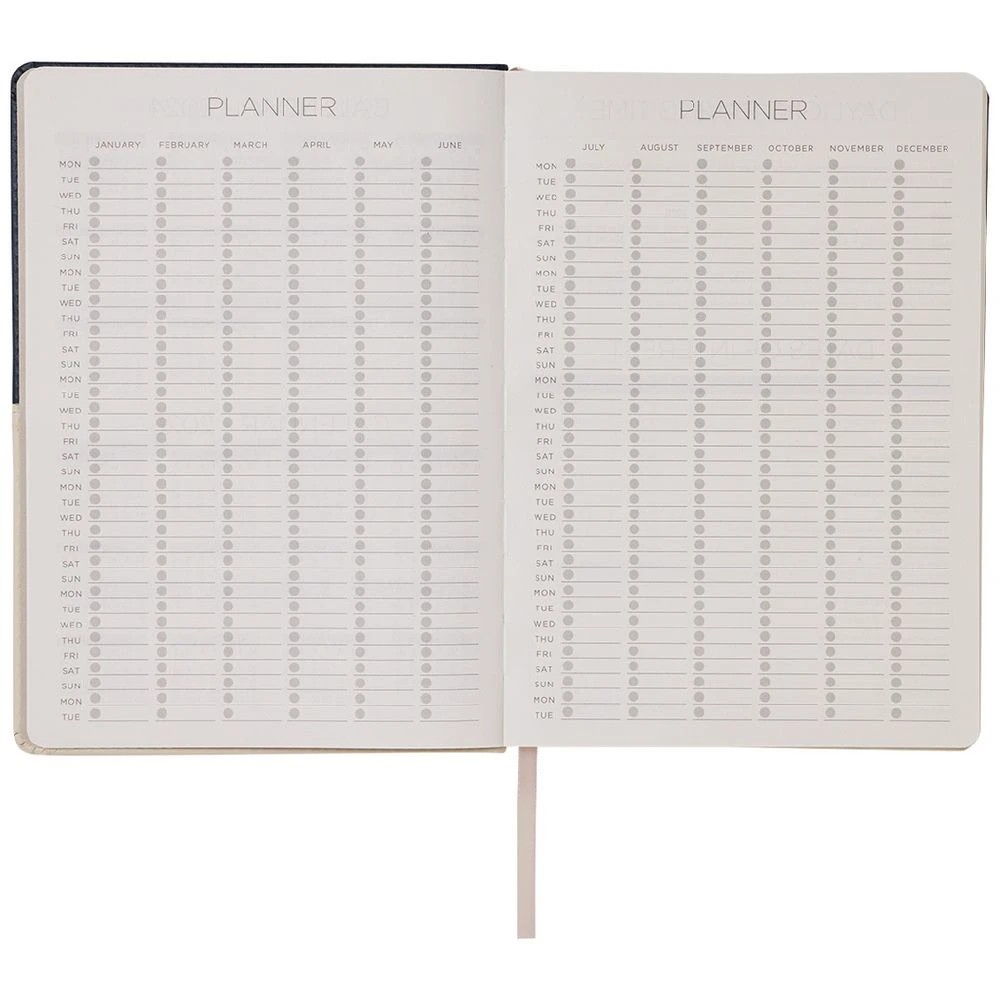 5 Otto A5 Day to Page Two-tone Undated Diary 192 page Neutral, 5 of 7