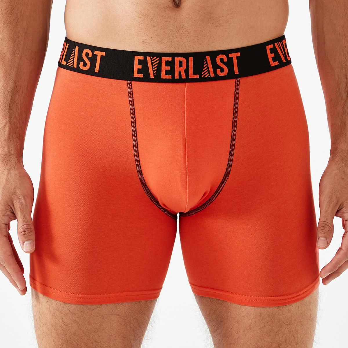 2 3 Pack Everlast Mens Mid Length Trunks Print Logo, 2 of 7