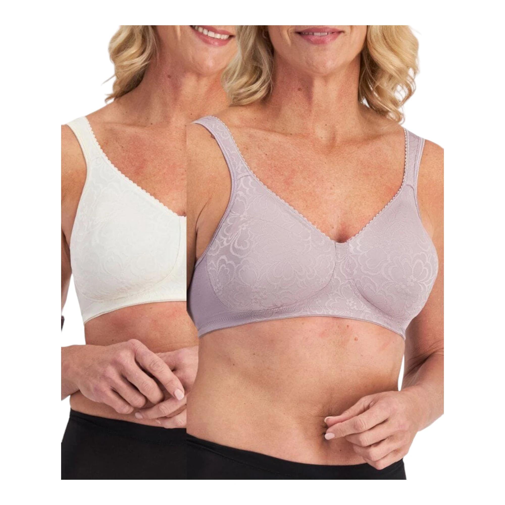 1 Playtex 2 Pack 18 Hour Ultimate Lift & Support Wirefree Bra Pearl & Crystal Grey PEARL/CRYSTAL GREY, 1 of 5
