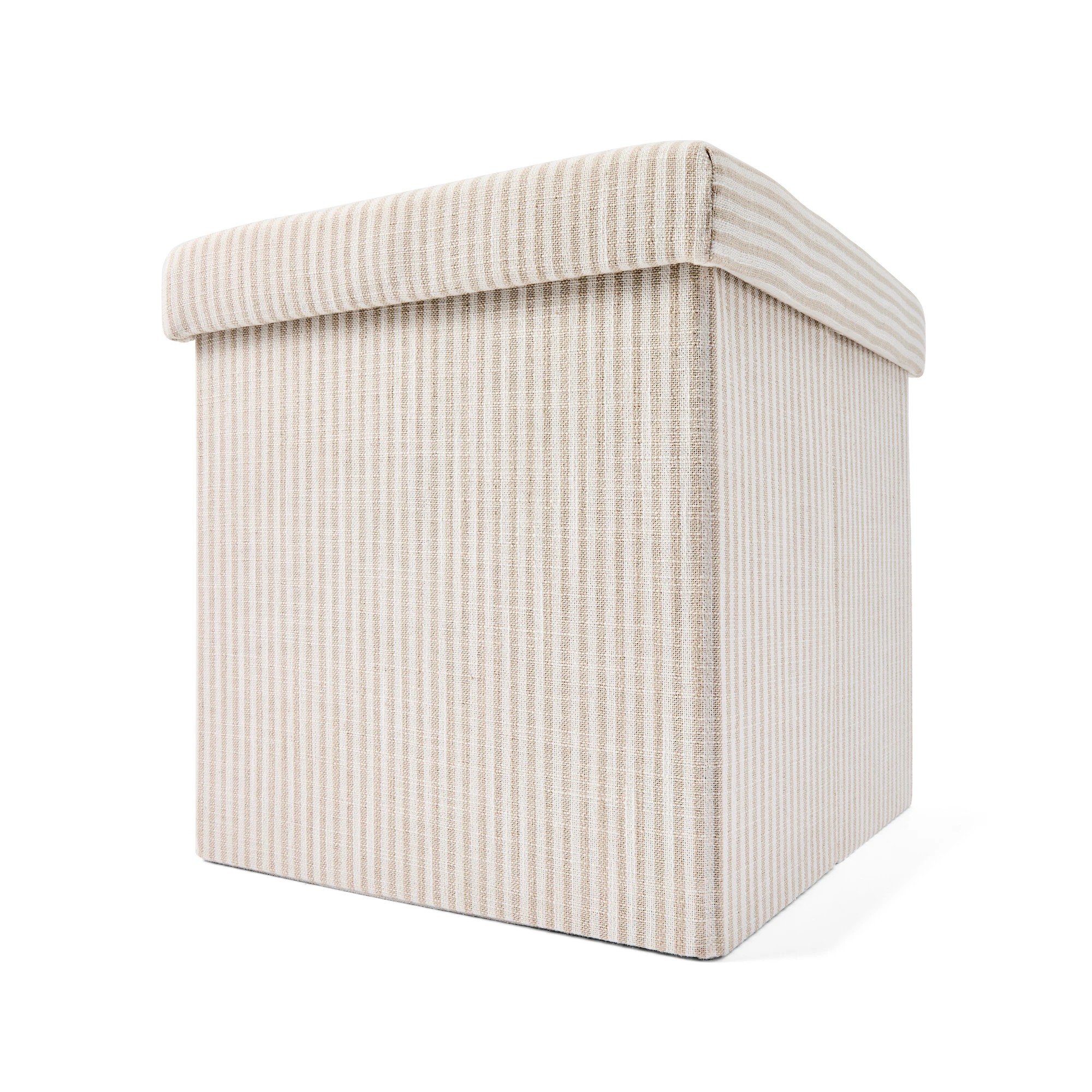 2 Square Storage Ottoman - Beige, 2 of 9