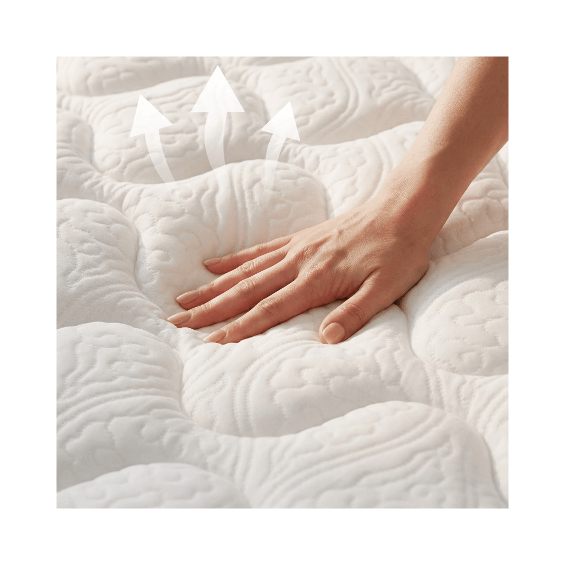 4 Advwin 32CM Double Size Hybrid Mattress Medium Firm Feel Pocket Springs - White, 4 of 10
