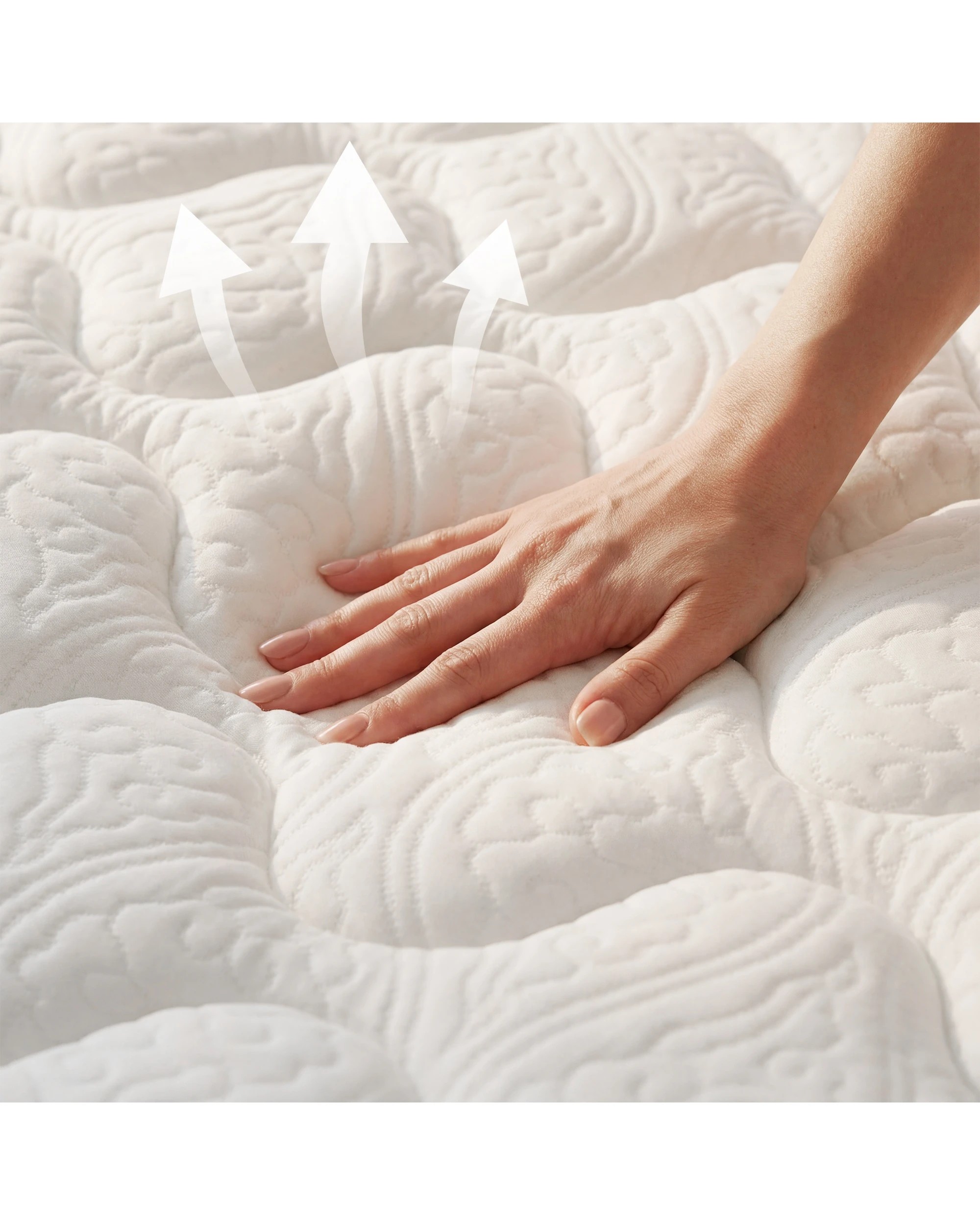 4 Advwin 32CM Double Size Hybrid Mattress Medium Firm Feel Pocket Springs - White, 4 of 10