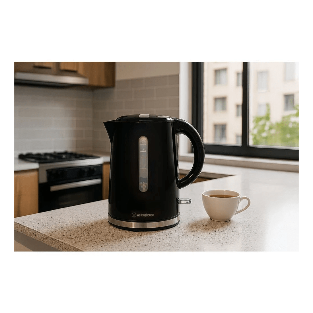 6 Westinghouse Boiling Water Electric Tea/coffee Benchtop Kettle 1.7l Black
 - Black, 6 of 6