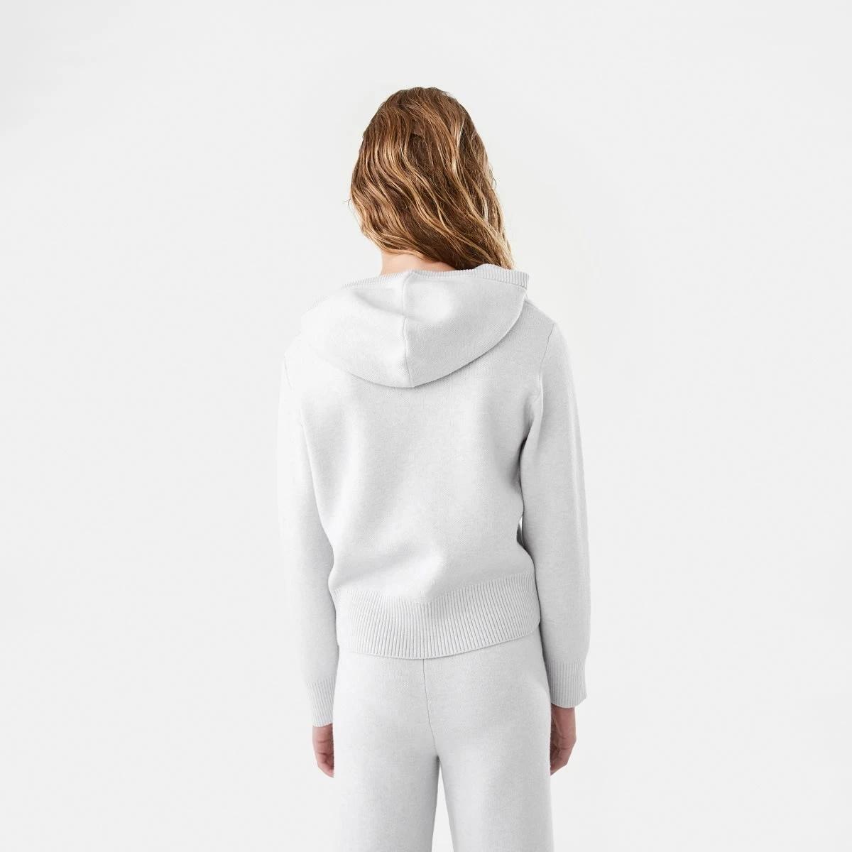 2 Bonded Knit Hoodie Kgry Marle, 2 of 10