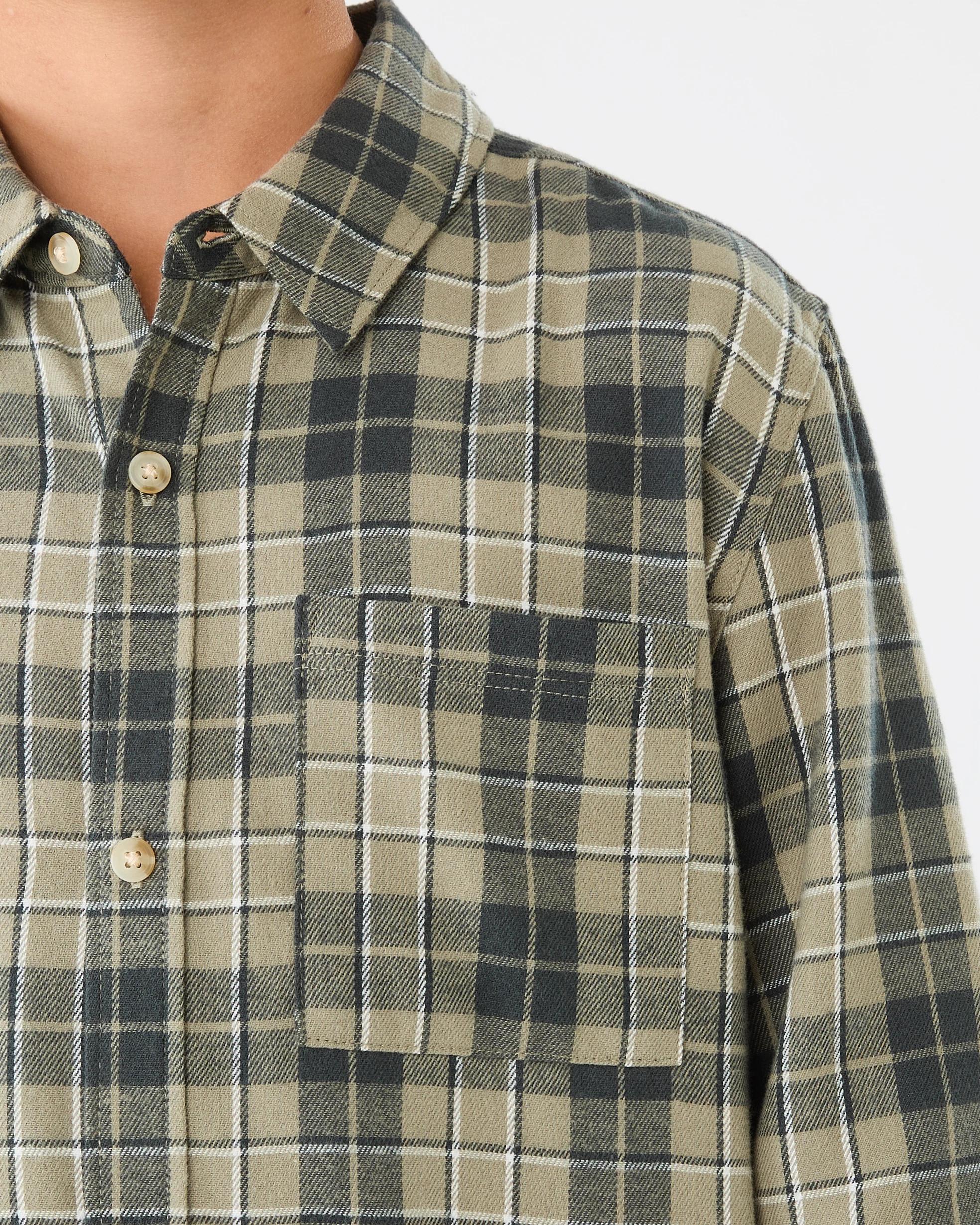 3 Brushed Check Shirt Grn Check, 3 of 7