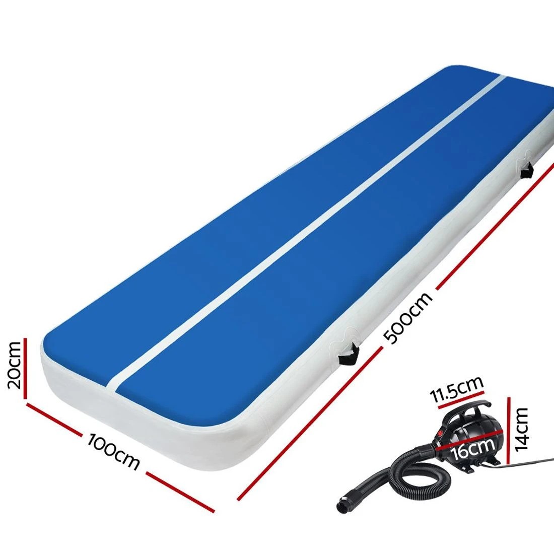 2 Everfit 5M Air Track Gymnastics Tumbling Exercise Yoga Mat W/ Pump Inflatable - Multi, 2 of 7