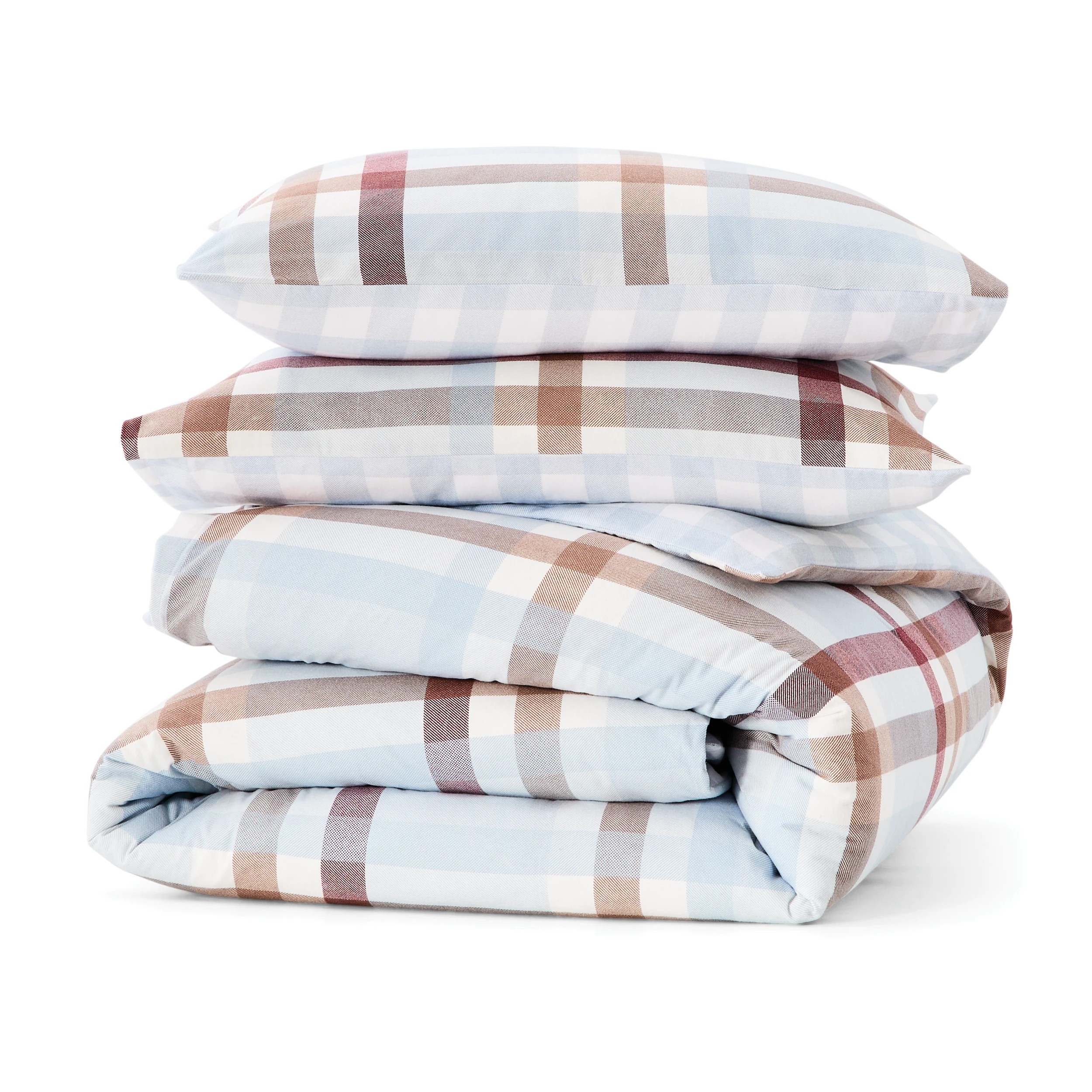 5 Plaid Flannelette Cotton Reversible Quilt Cover Set - Queen Bed, 5 of 8
