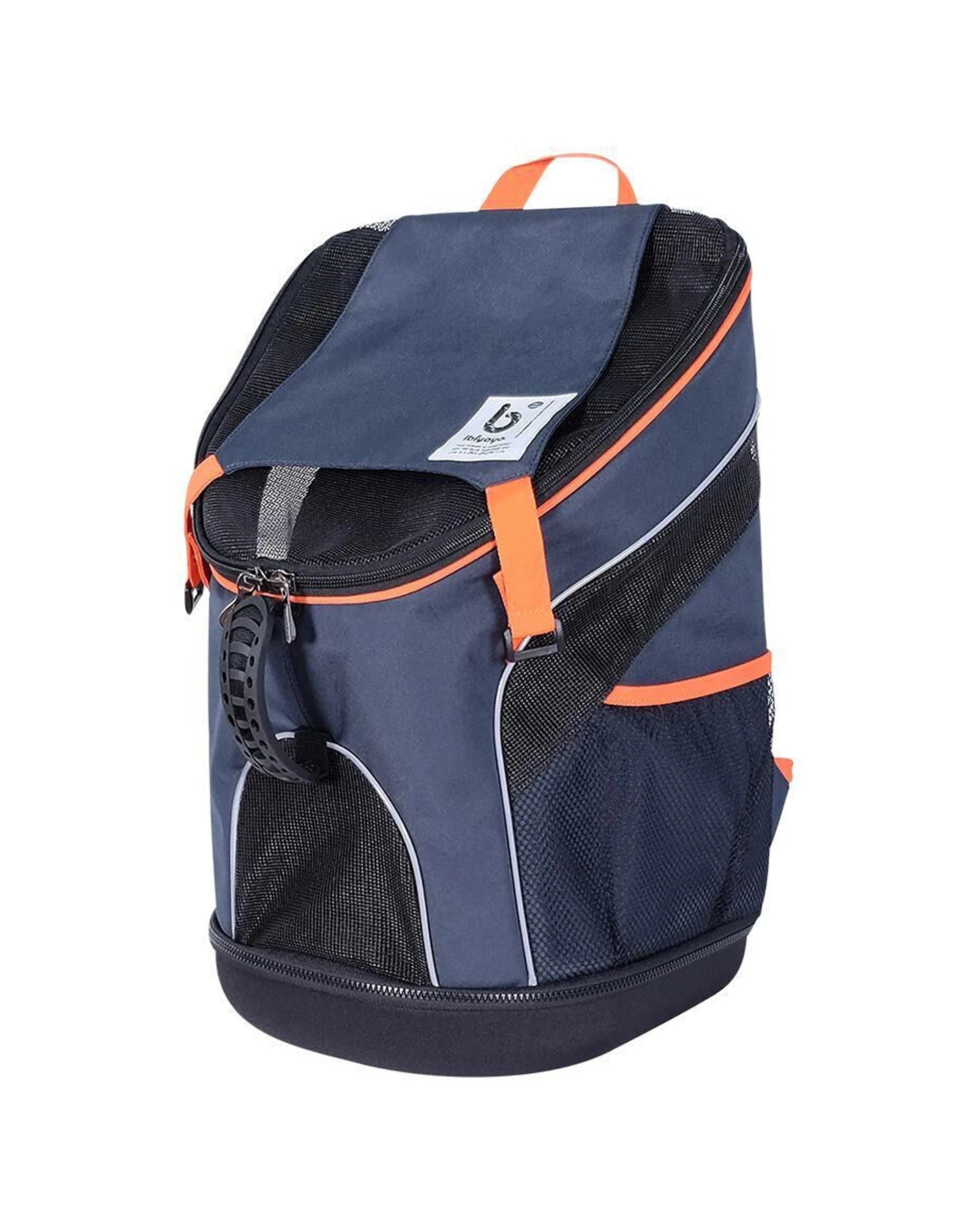 1 Ibiyaya Mesh Pet Backpack Carrier Lightweight Foldable 8kg Safety Tether - Blue, 1 of 8