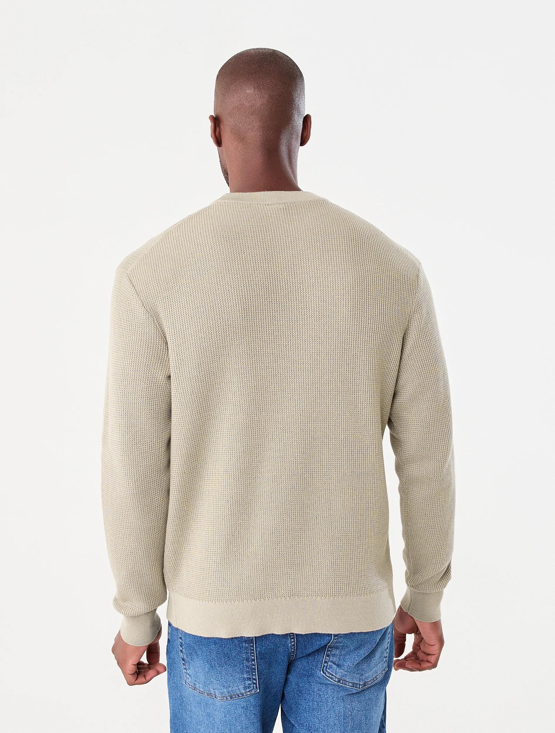3 Lightweight Crew Neck Knit Jumper Bge Khaki, 3 of 7
