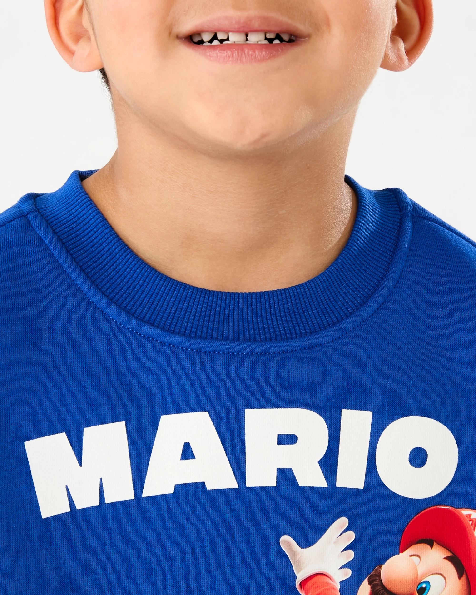 4 Super Mario License Oversized Crew Neck Sweatshirt Mario, 4 of 8