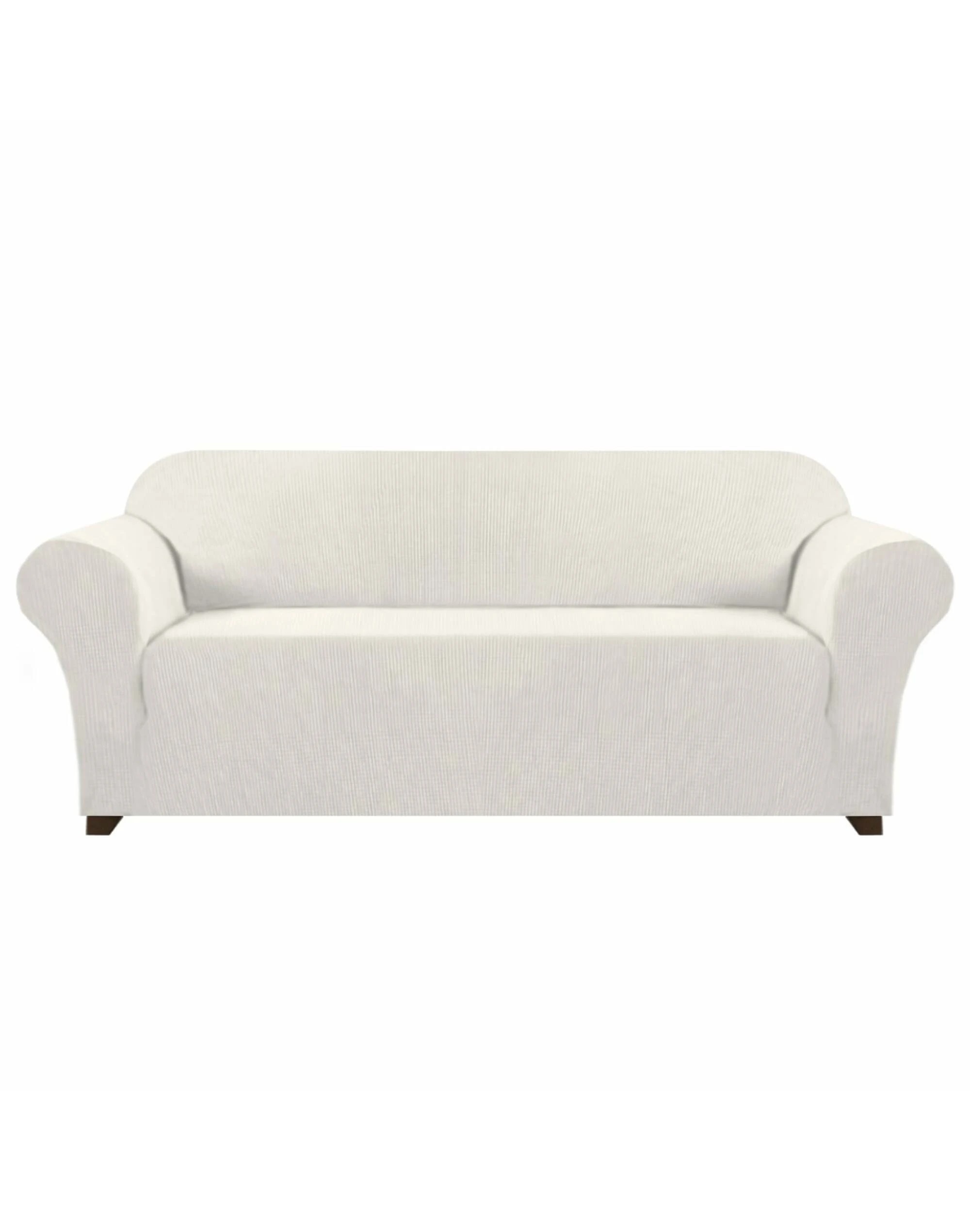 1 Smarcute 3 Seater High Stretch Jacquqard Textured Sofa Cover - Beige, 1 of 5