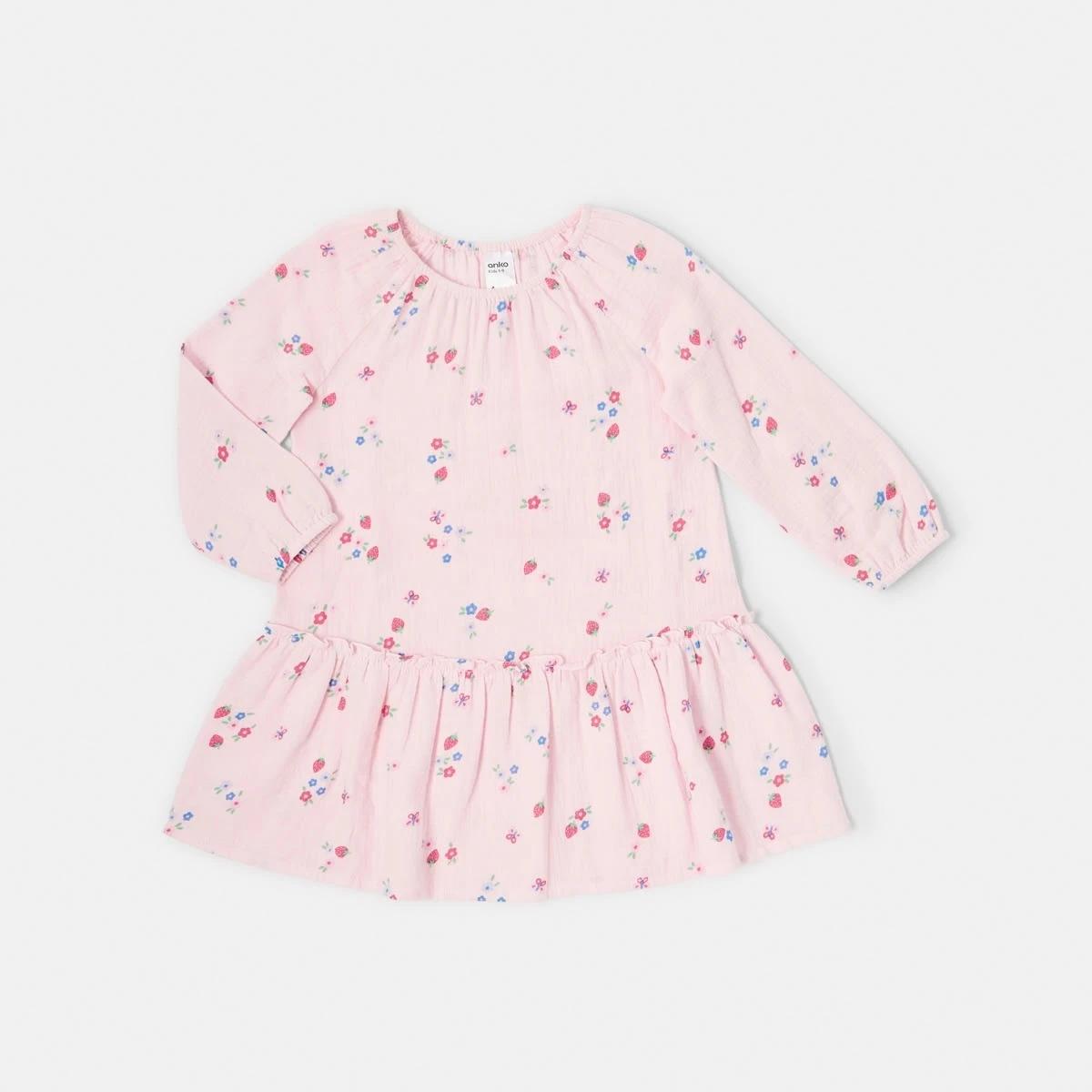 8 Long Sleeve Woven Dress Ditsy, 8 of 9