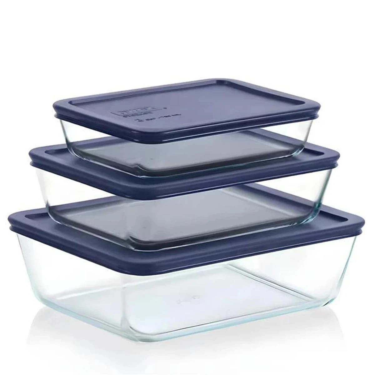 1 Set of 3 Pyrex Food Containers, 1 of 1