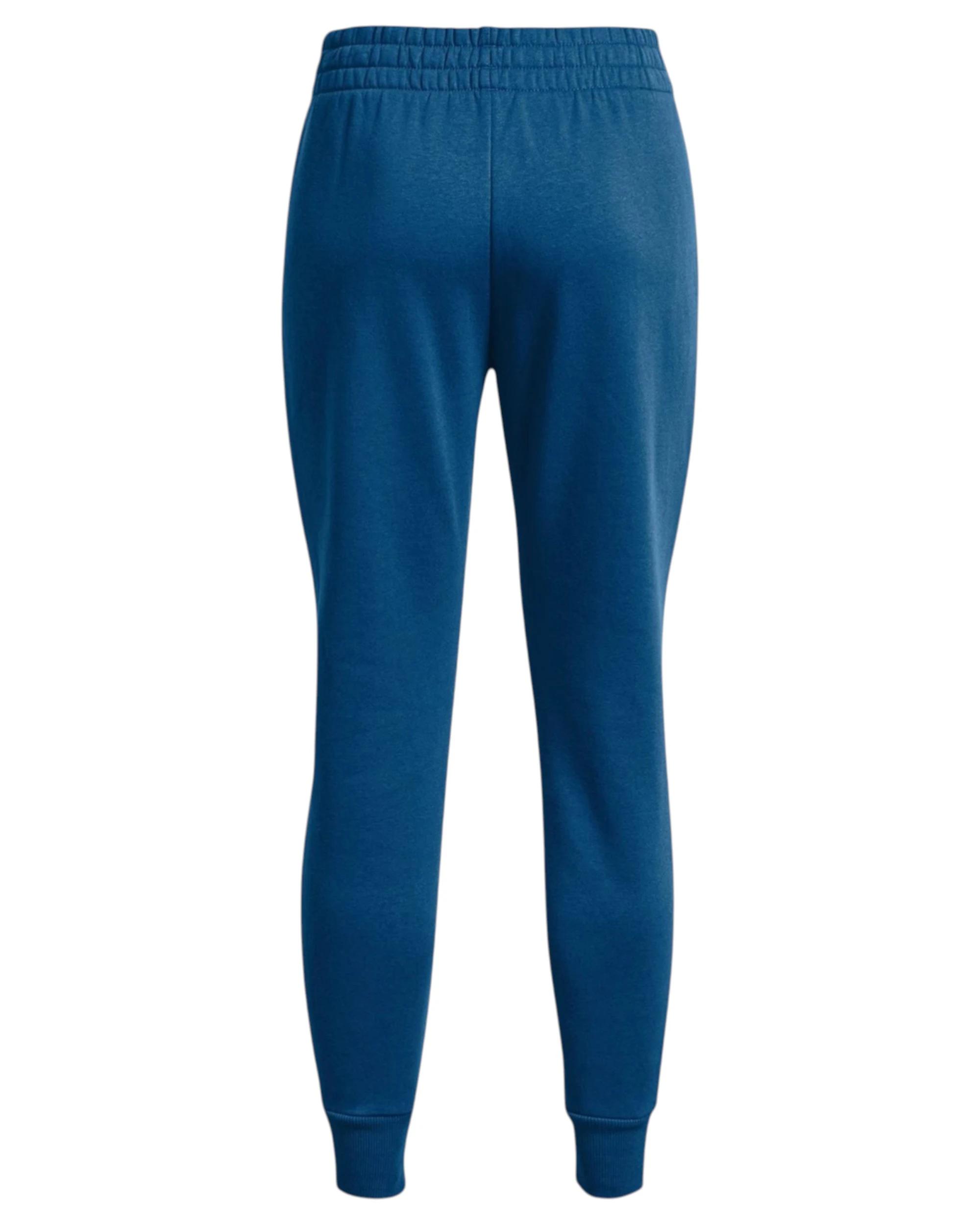 2 Under Armour Womens Rival Fleece Jogger Pants Blue Trackies BLUE, 2 of 6