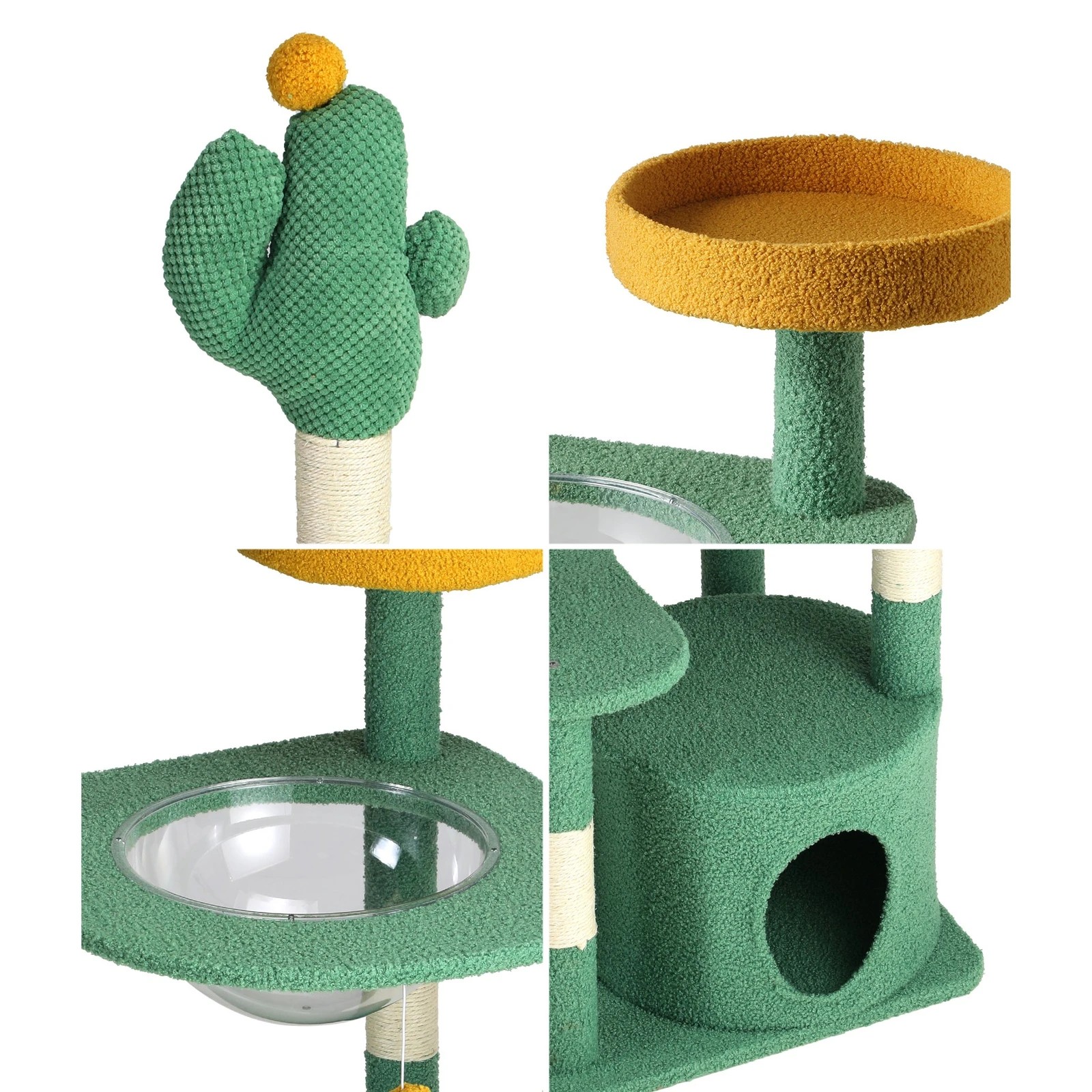 2 Alopet Cat Tree Tower Scratching Post 130cm Furniture Scratcher Pet Condo House
 - Green, 2 of 7