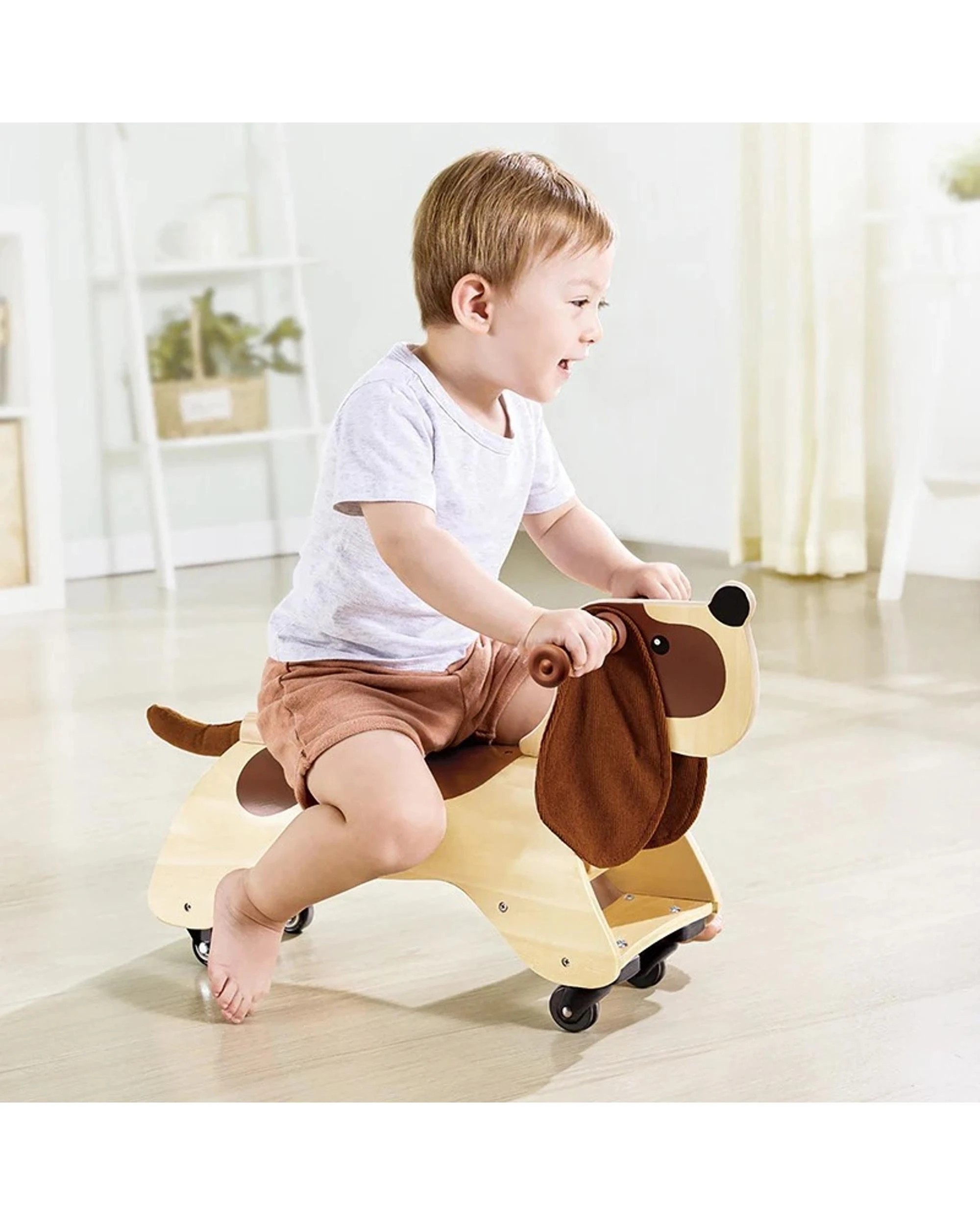 4 Dachshund Dog Wooden Ride On Toy, 4 of 4