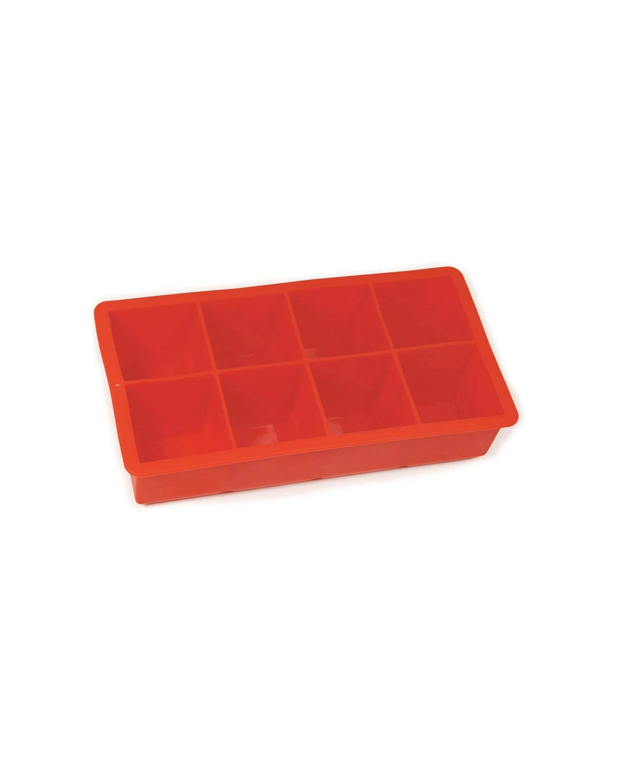 1 Avanti 6 Cup Silicone Square Ice Cube Tray With Lid For Kitchen And Bar - Red, 1 of 1