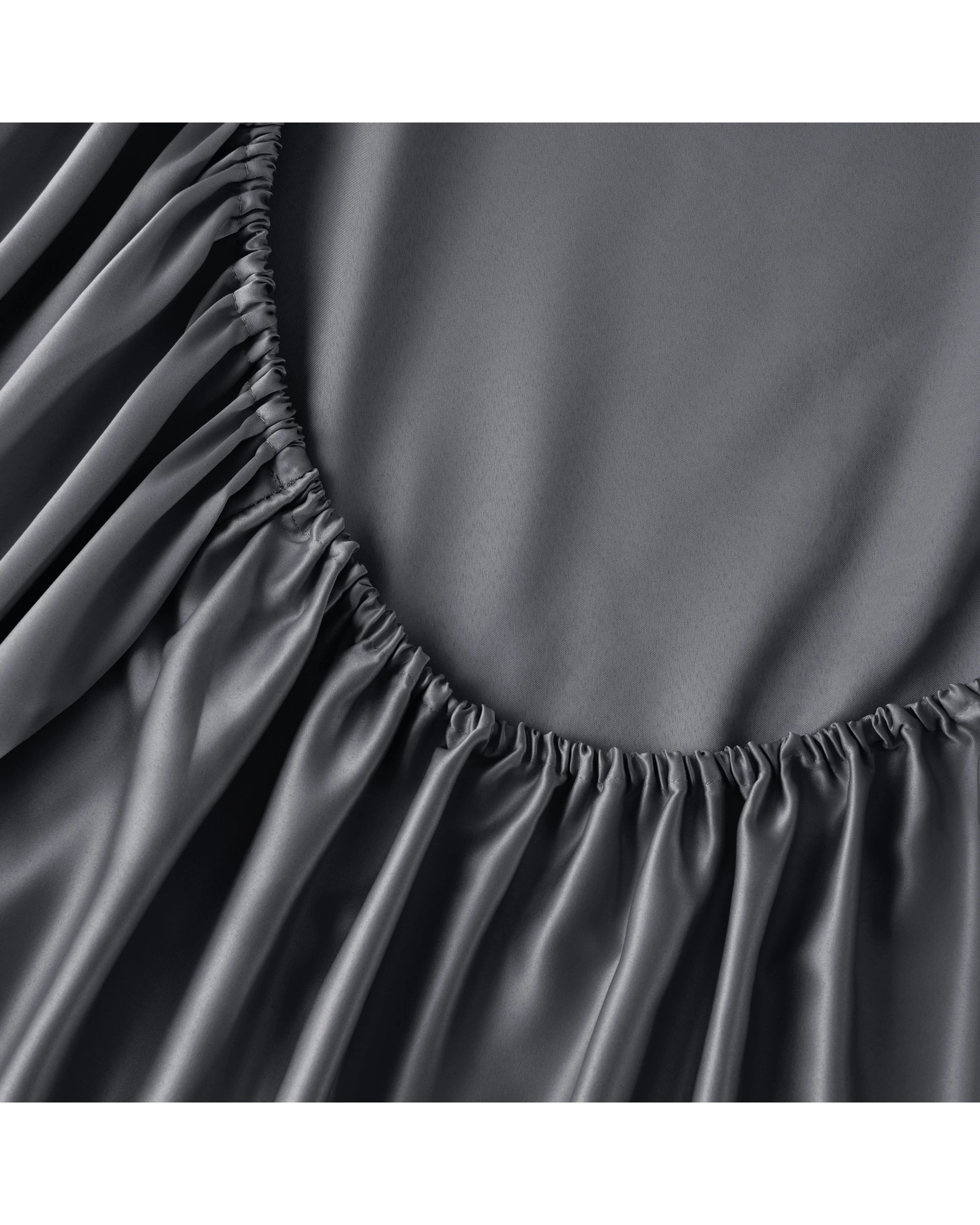 5 Dreamaker Matte Satin Sheet Set - King Bed - Charcoal, 5 of 7