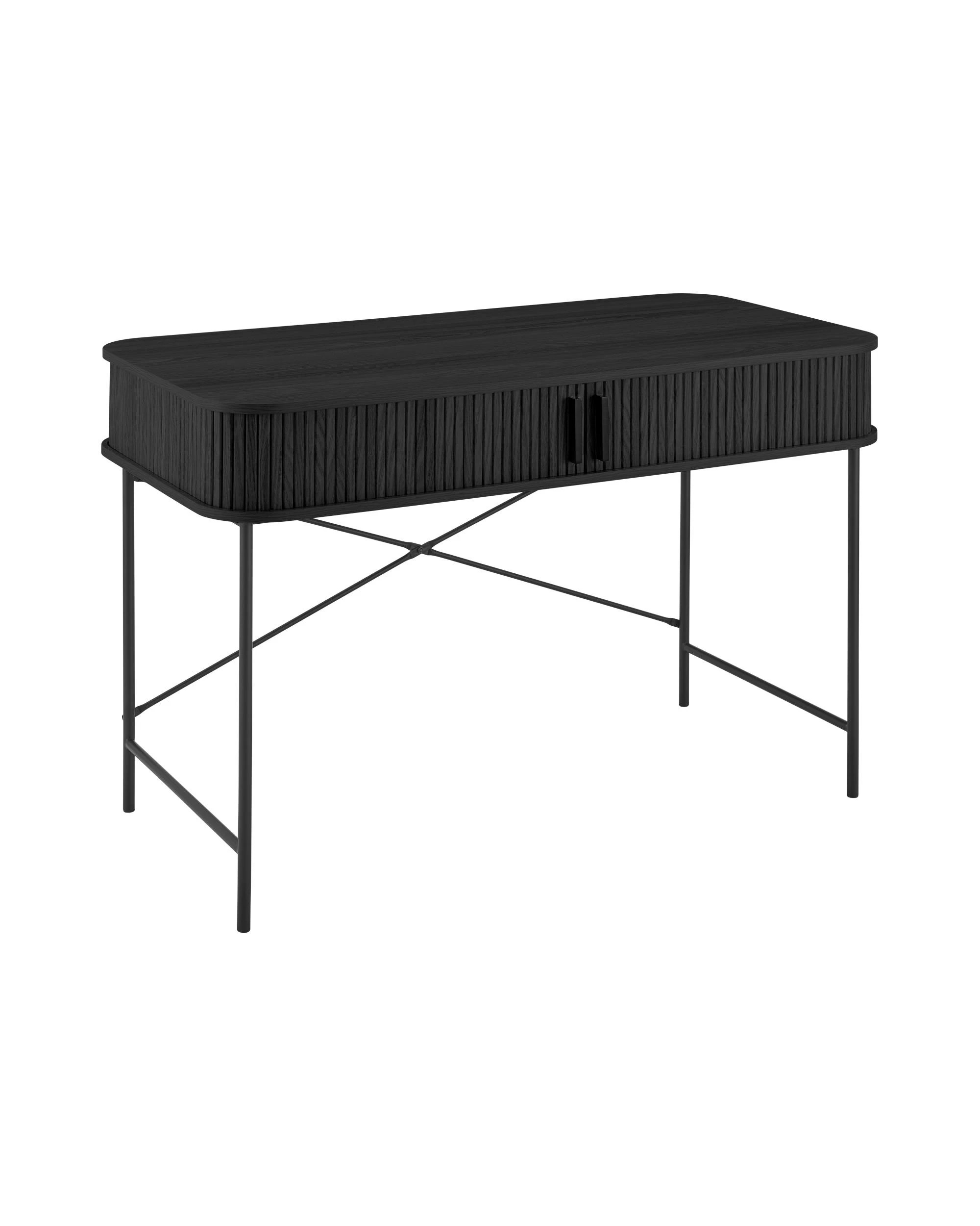 1 Kodu Desk Study Table 2 Doors 120W - Black, 1 of 9