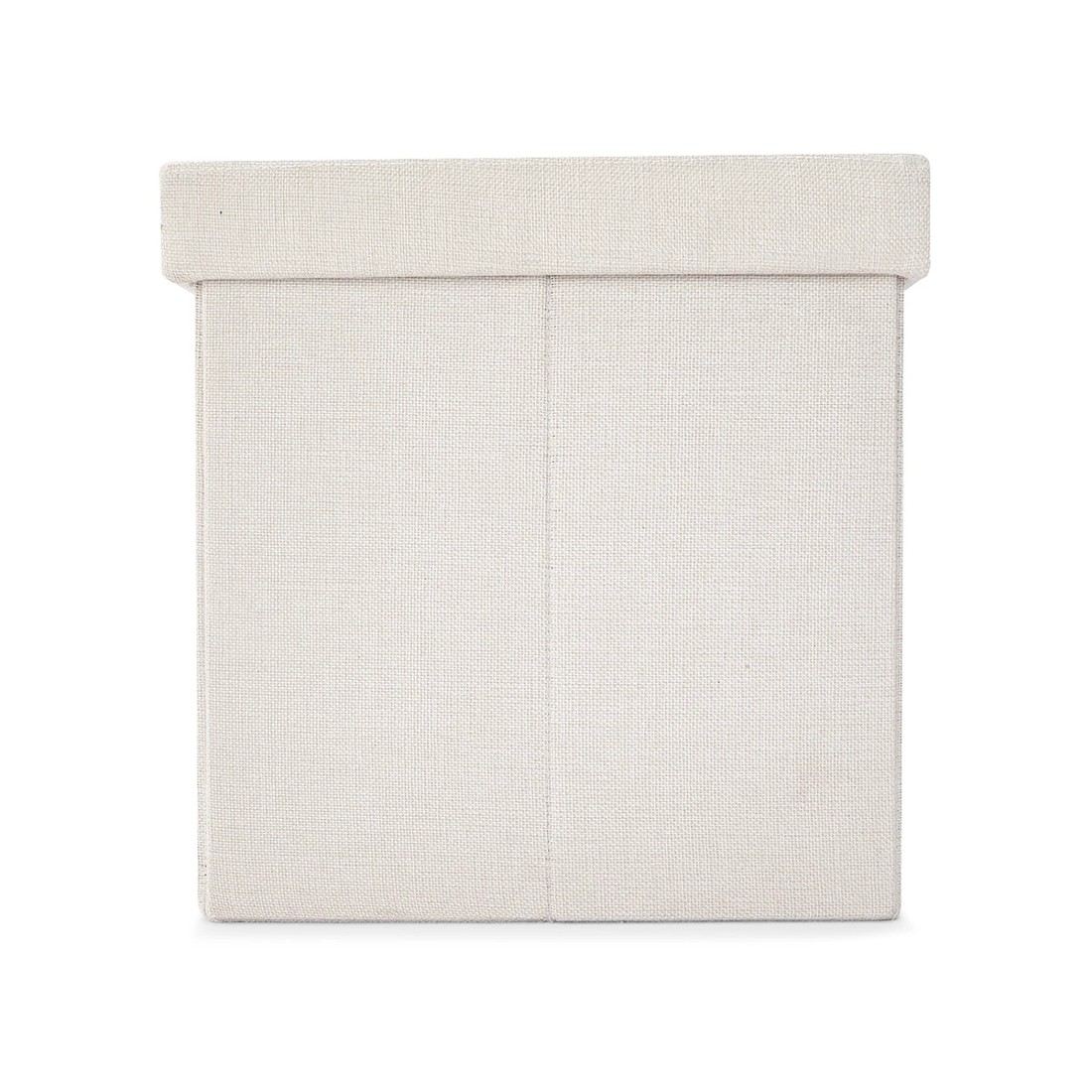 5 Linen Look Storage Ottoman - Beige, 5 of 10