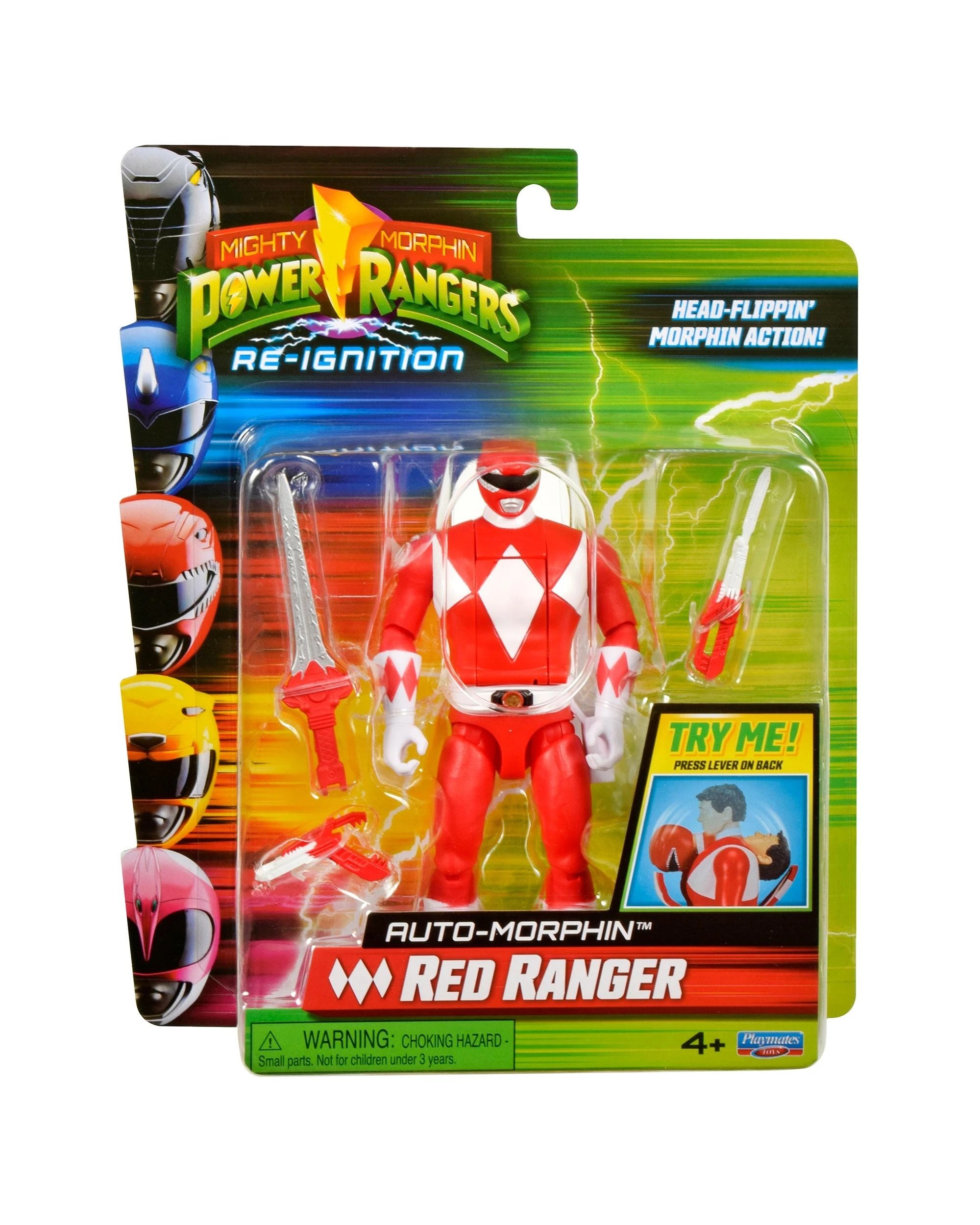 1 Mighty Morphin Power Rangers Re-Ignition Auto-Morphin Red Ranger Action Figure, 1 of 9