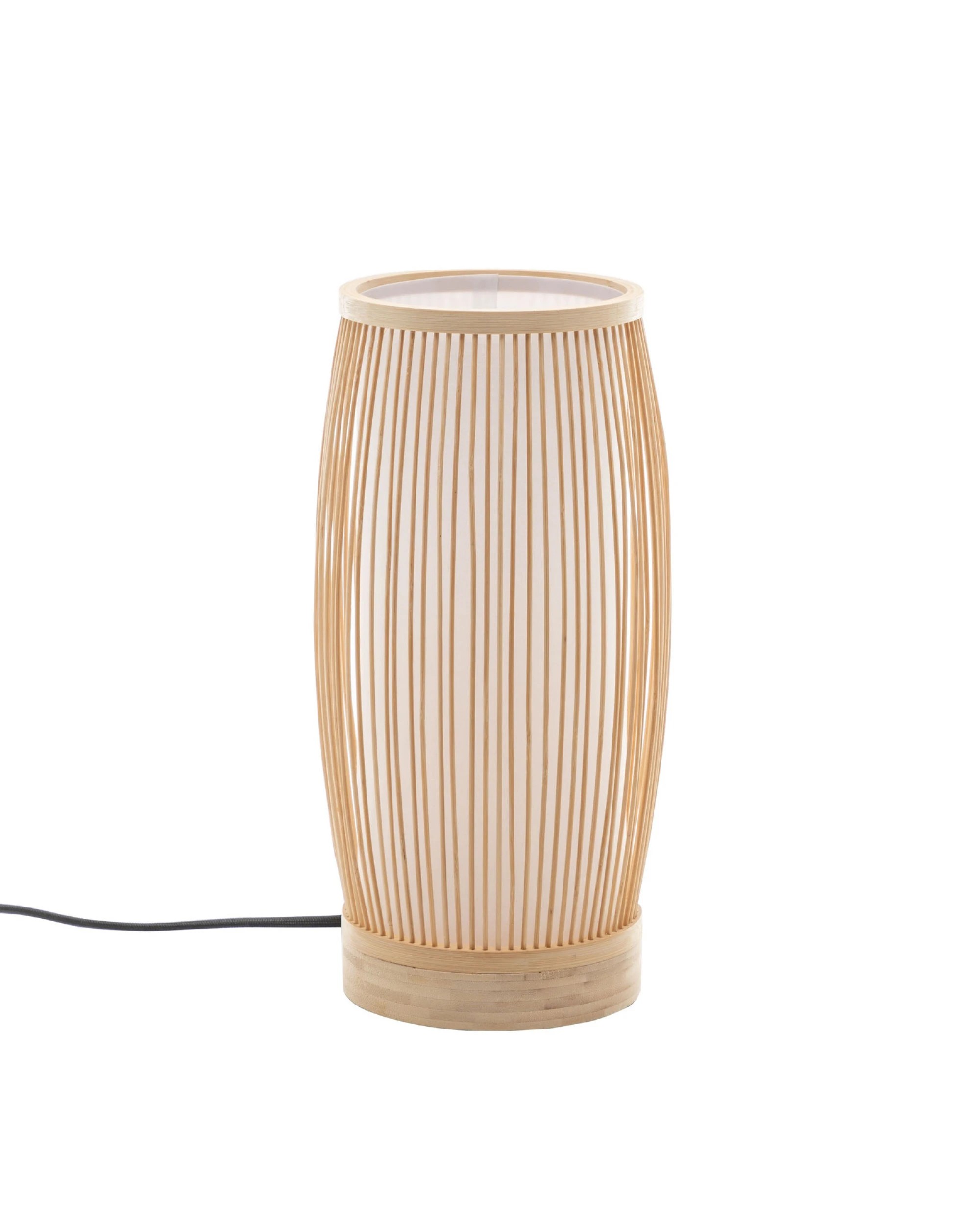 4 BR Home Natural Woven Bamboo Cylinder Table Lamp Light Shade Boho Tropical, 4 of 4