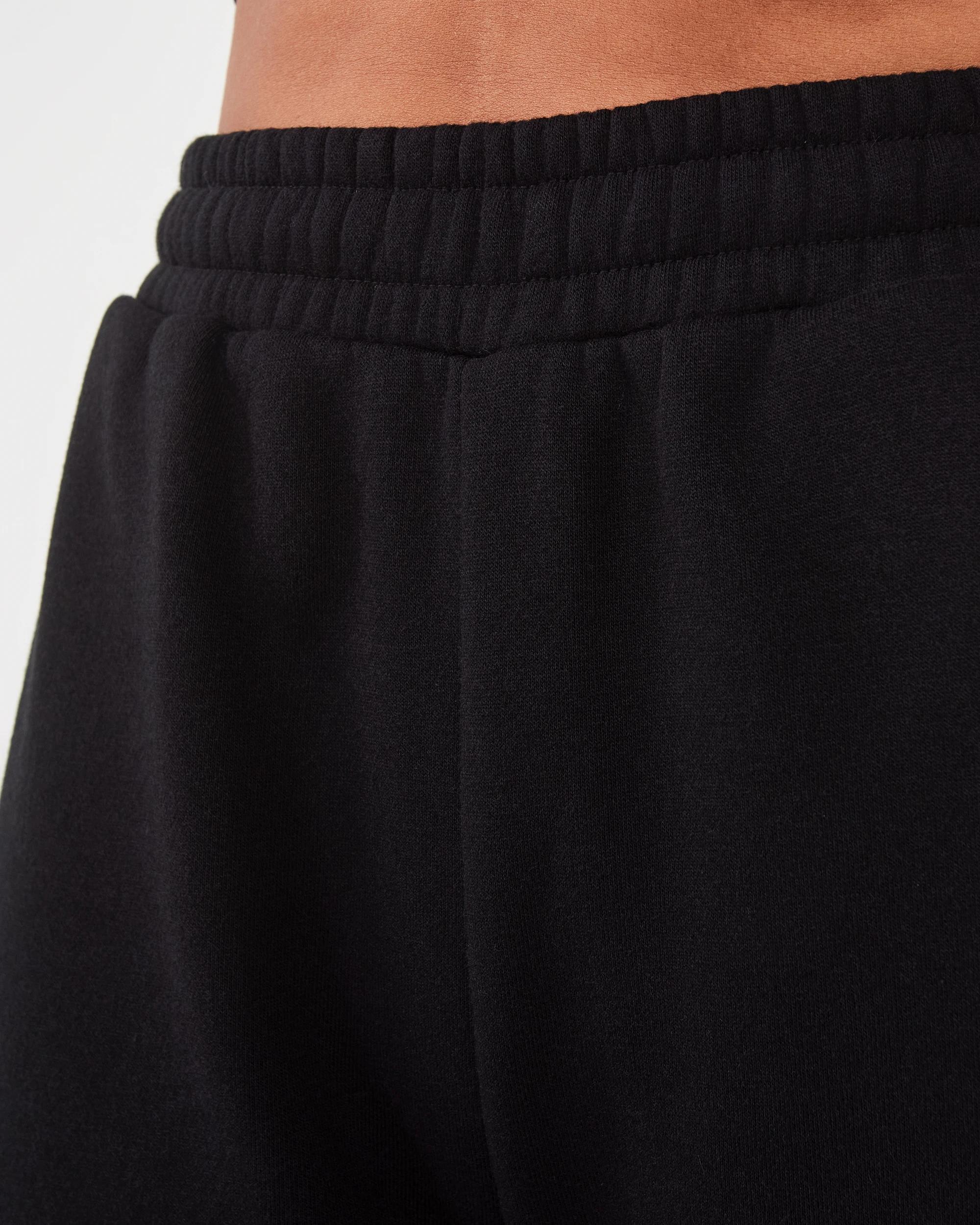 5 Active Womens Barrel Leg Fleece Trackpants Black, 5 of 6
