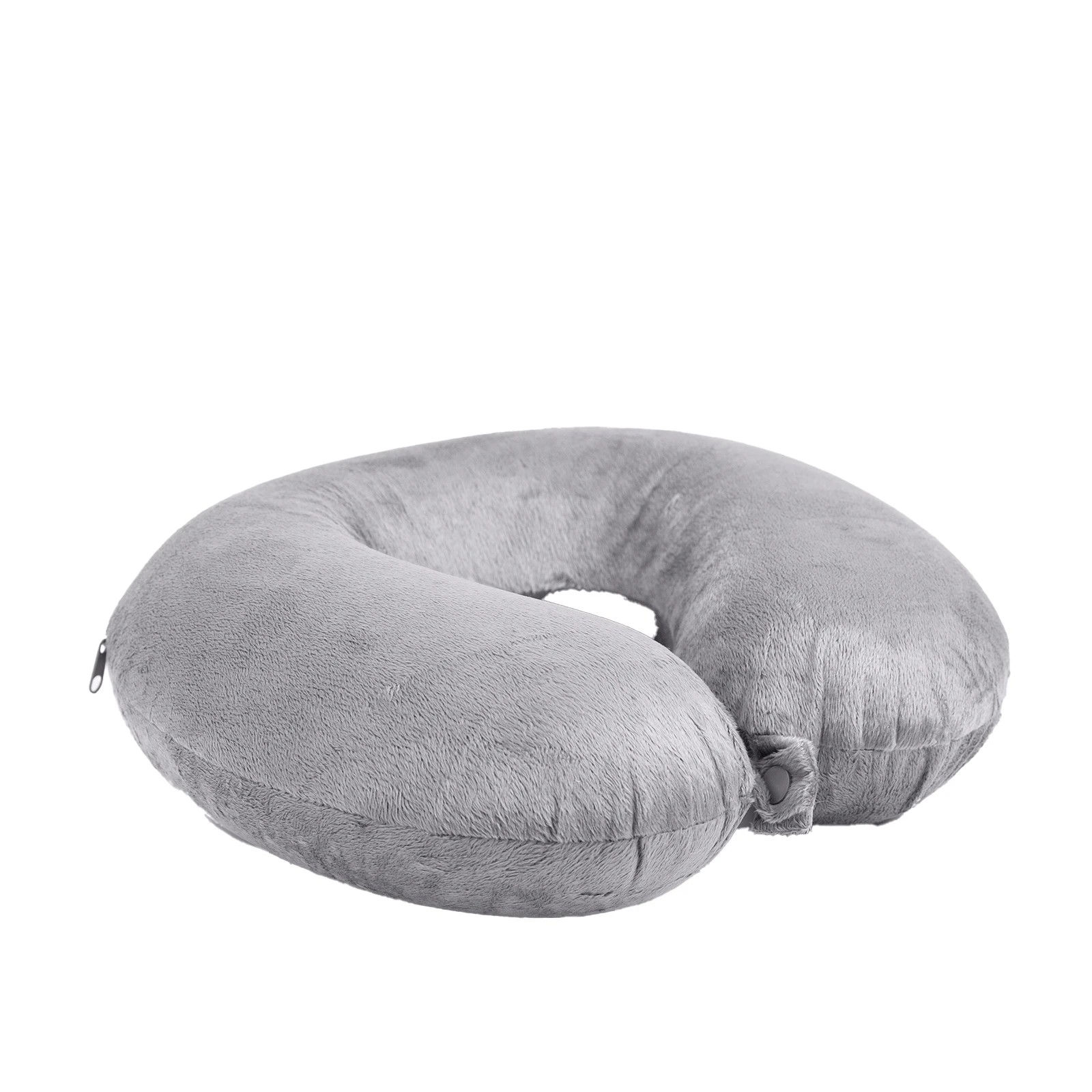 2 Milano Décor Memory Foam Travel Neck Pillow With Clip Cushion Support Soft - Grey, 2 of 7