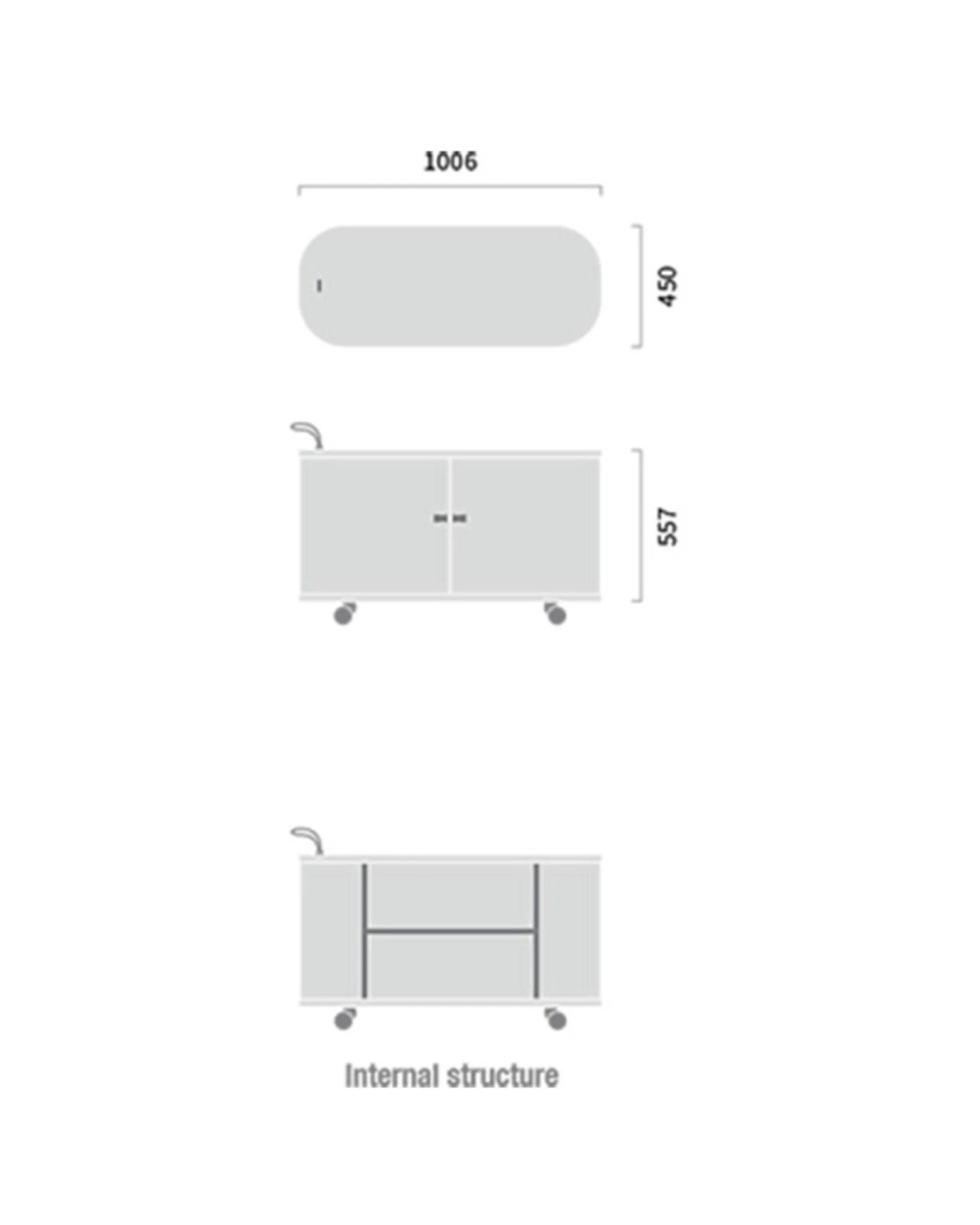 6 BR Home Fitin Rollin Mobile Shutter Cabinet Storage With Adjustable Shelves, 6 of 6