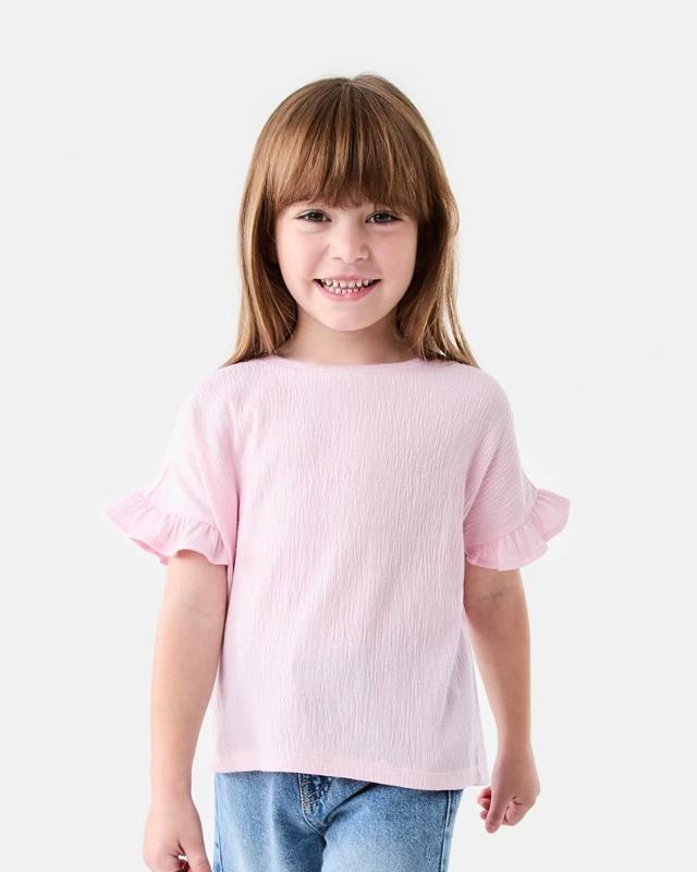 Short Sleeve Crinkle T-s