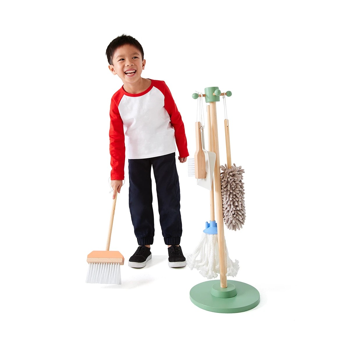 1 6 Piece Wooden Cleaning Toy Set, 1 of 7