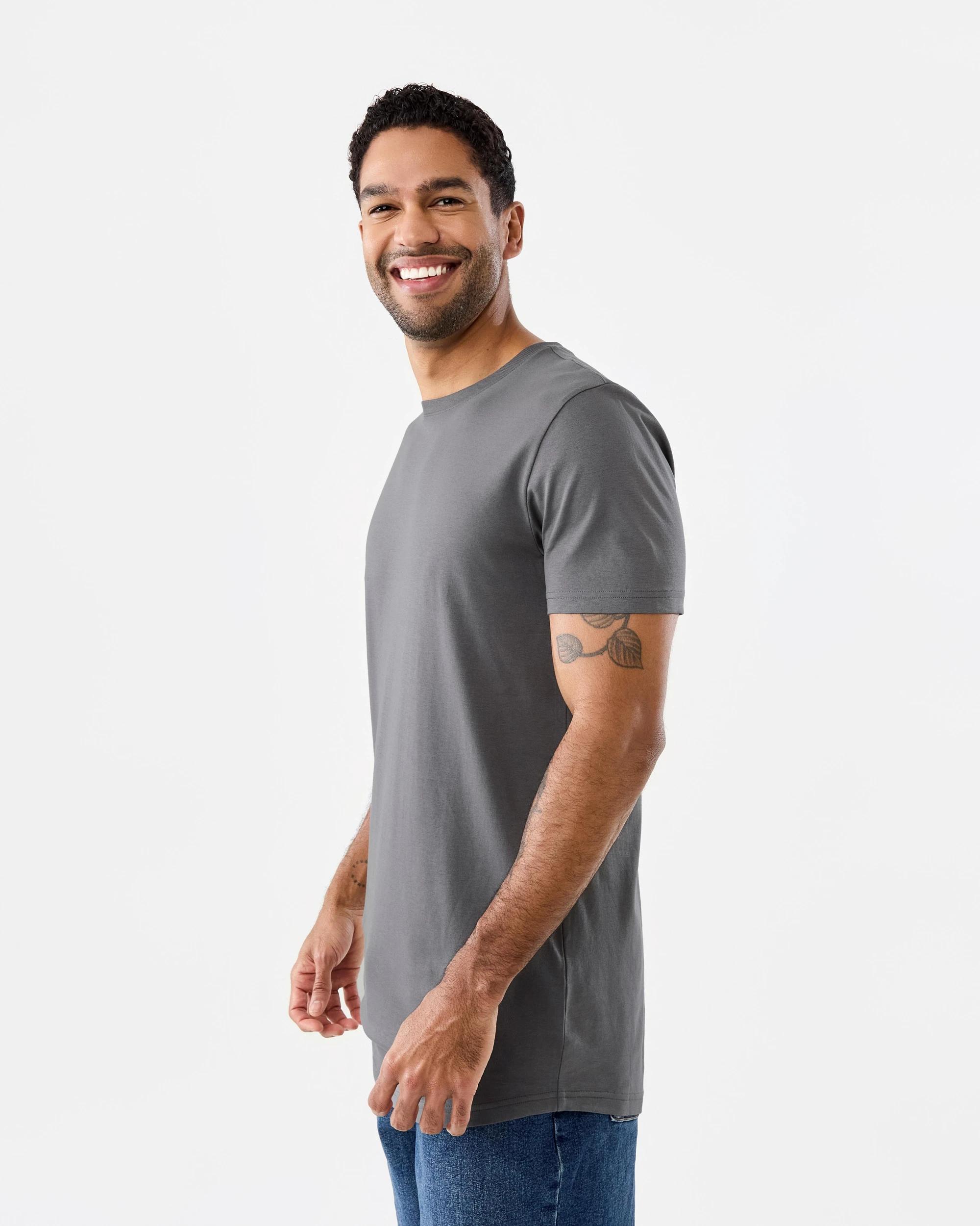 2 Cotton Longline T-shirt Gry Seal, 2 of 6