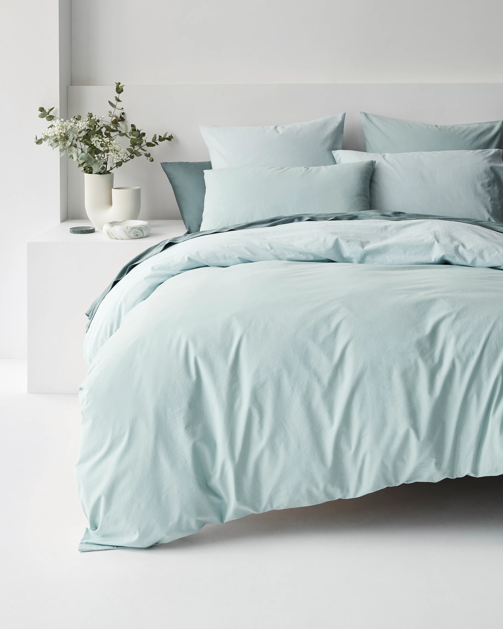 2 Arlo Cotton Stonewash Quilt Cover Set - Super King Bed - Blue, 2 of 6