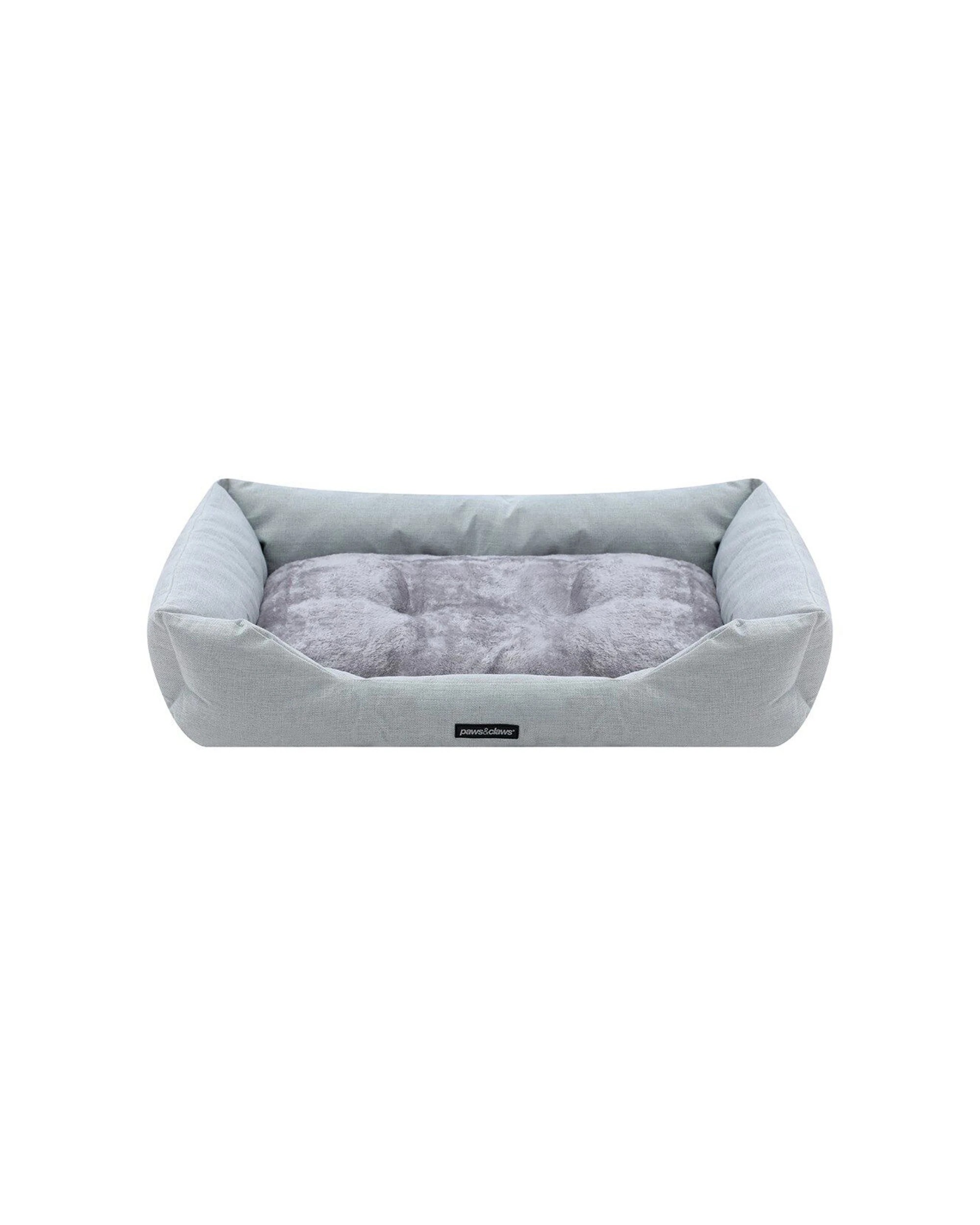 4 Paws And Claws Walled Cushioned Pet Dog Cat Bed 90x70x21cm Non Slip Polyester
 - grey, 4 of 5