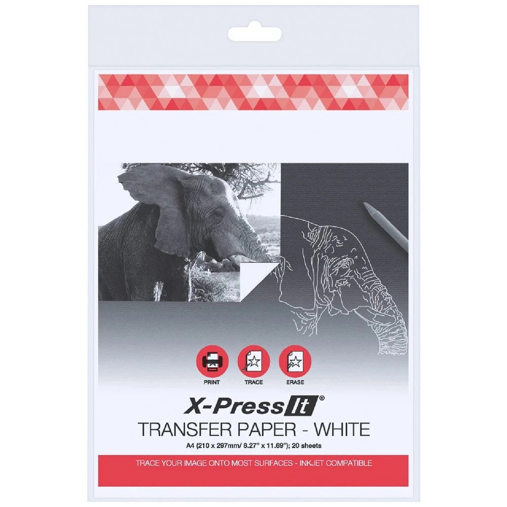1 X-Press It A4 Transfer Paper White 20 Pack, 1 of 1