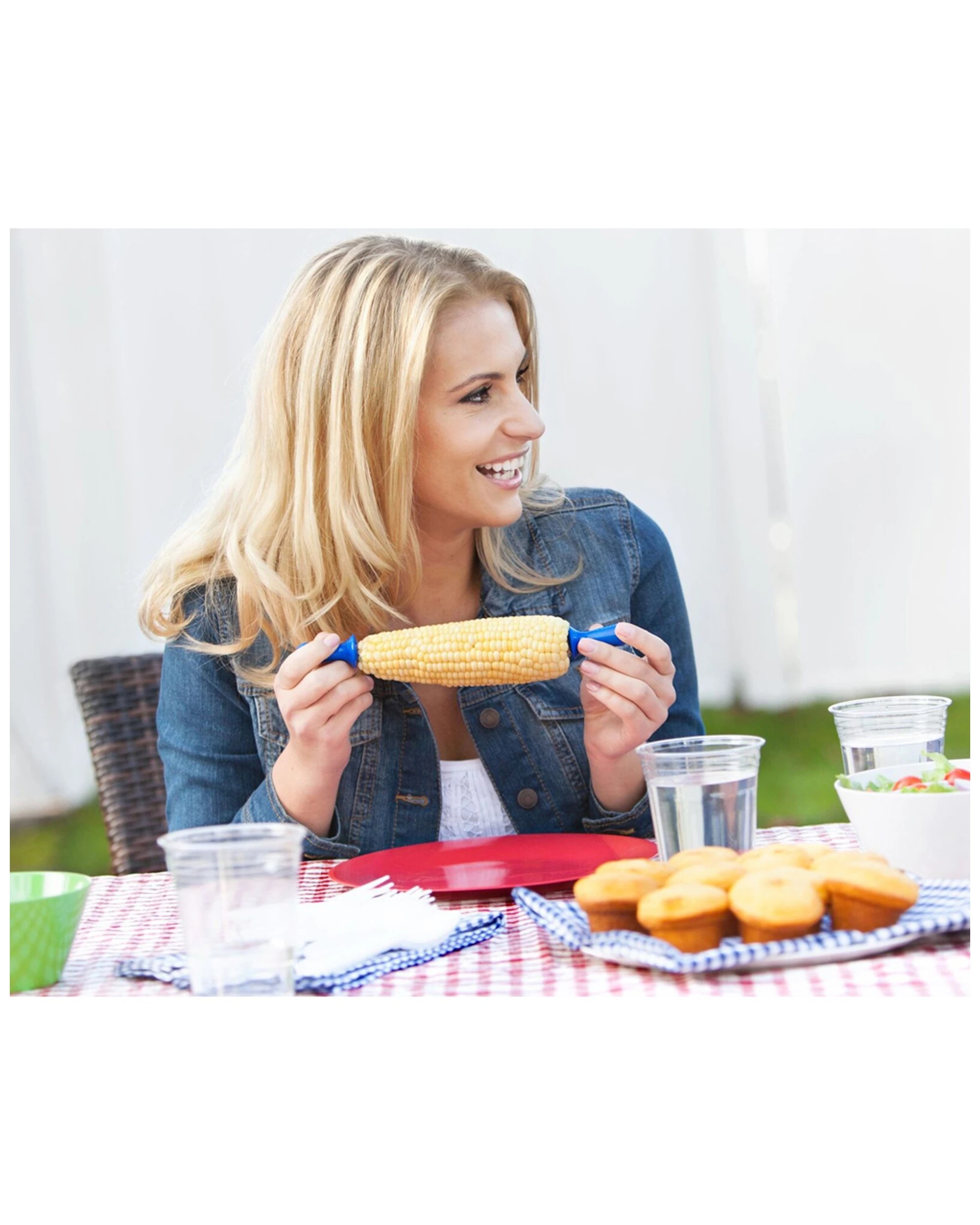 2 Zyliss 2-Piece Stainless Steel Interlocking Corn Holders - Silver, 2 of 5