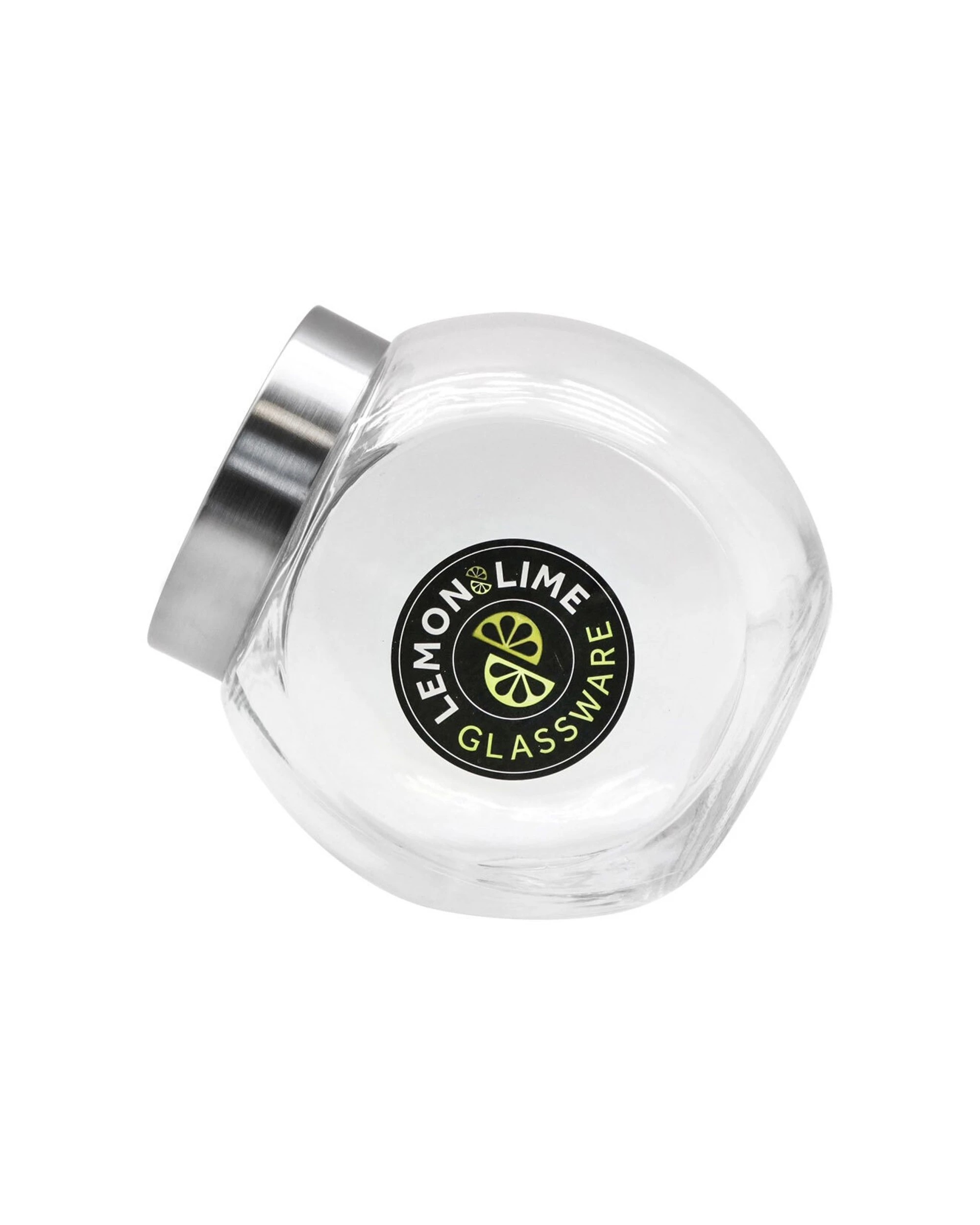 1 Lemon & Lime 2l Glass Tilt Jar Kitchen Food Storage Container W/ Metal Lid Clear
 - Clear, 1 of 3
