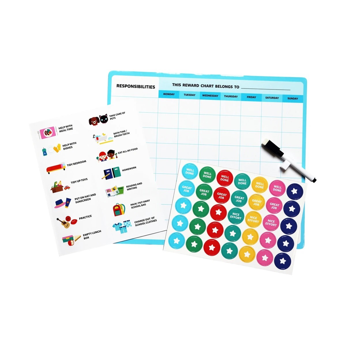 5 Magnetic Reward Chart Daily Tasks, 5 of 5